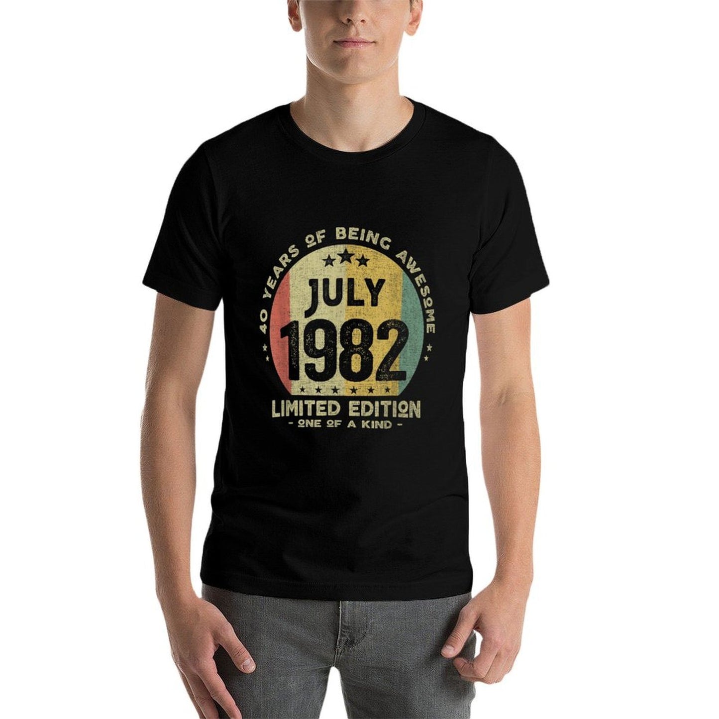 40 Years Old July 1982 Limited Edition 40th Birthday Summer-ready Fabric T-Shirt