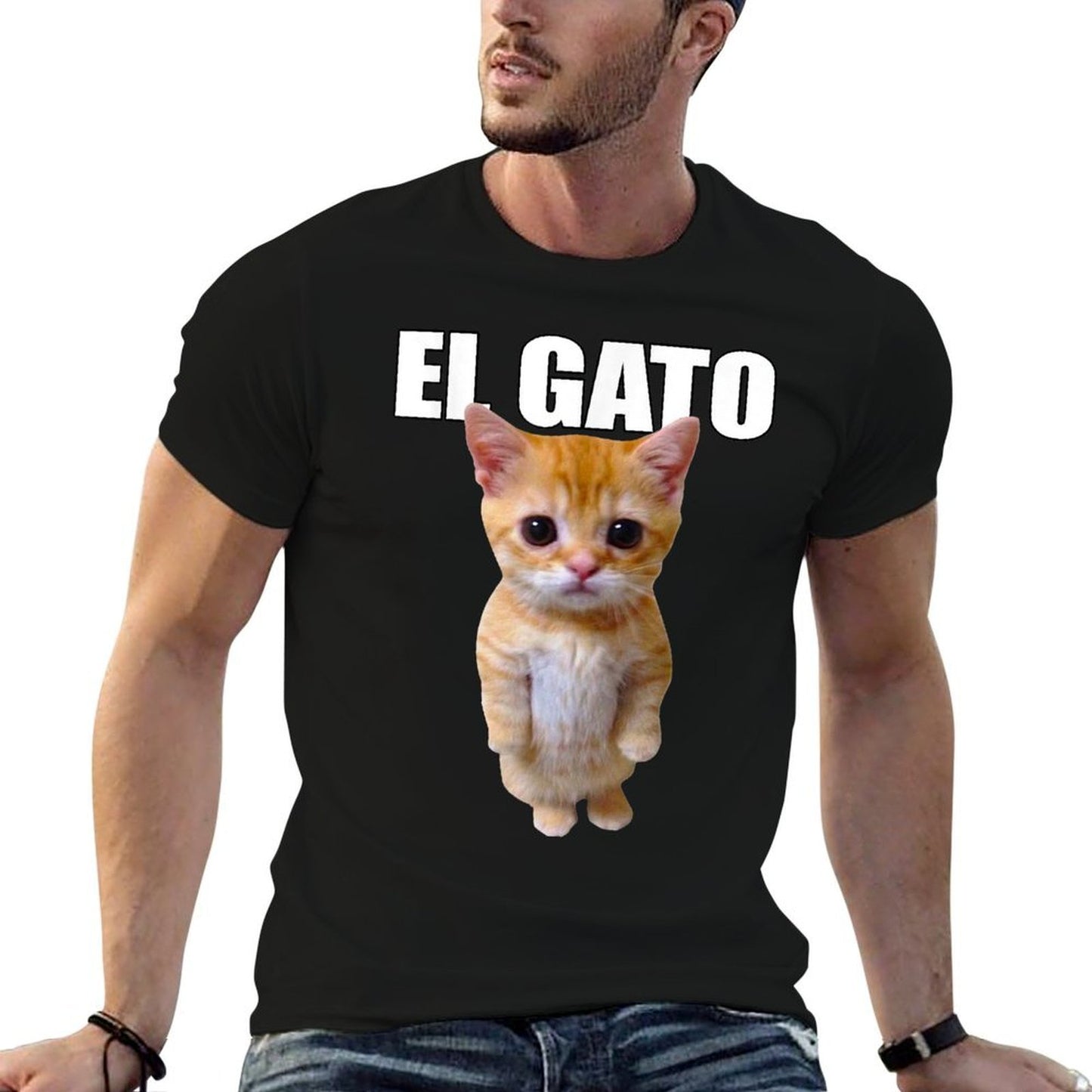 El Gato Meme Sad Crying Cat Munchkin Kitty Meme Trendy Slim-fit Cut T-Shirt