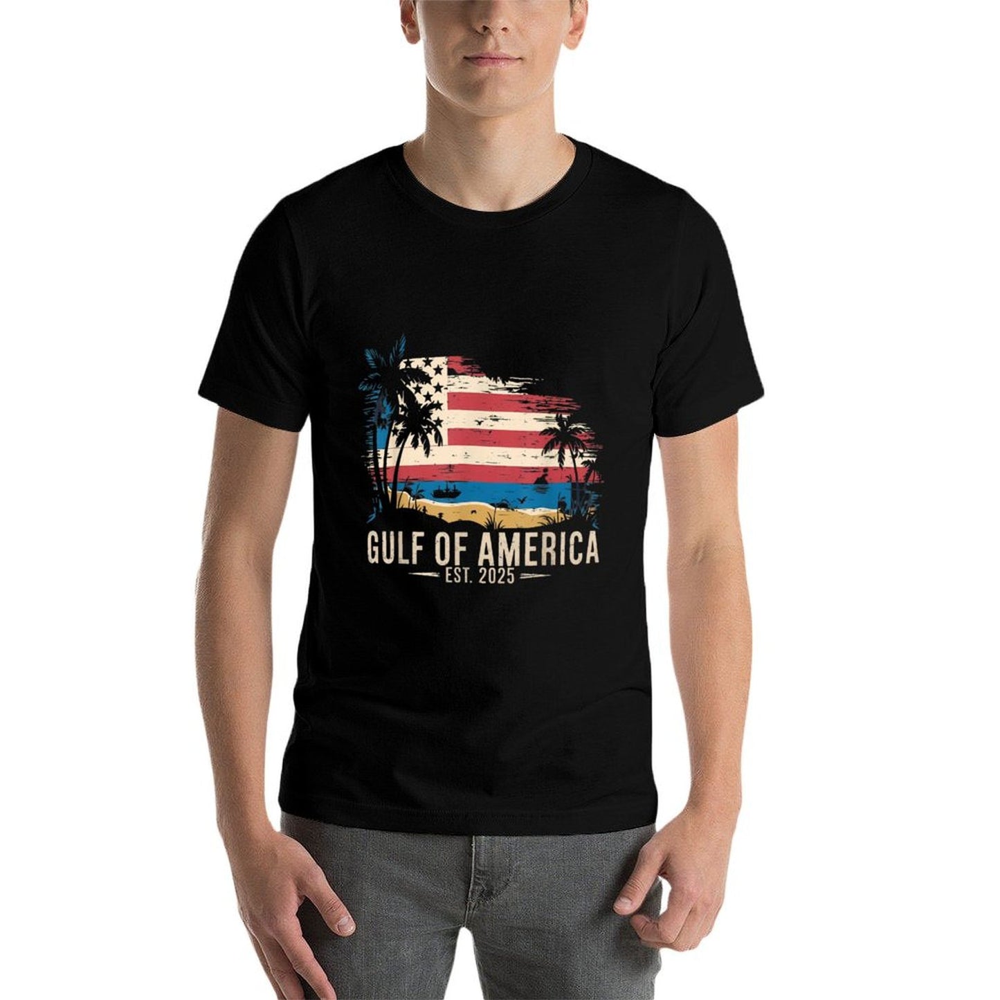 Vintage Gulf Of USA America Gulf of Mexico Or America Durable T-Shirt