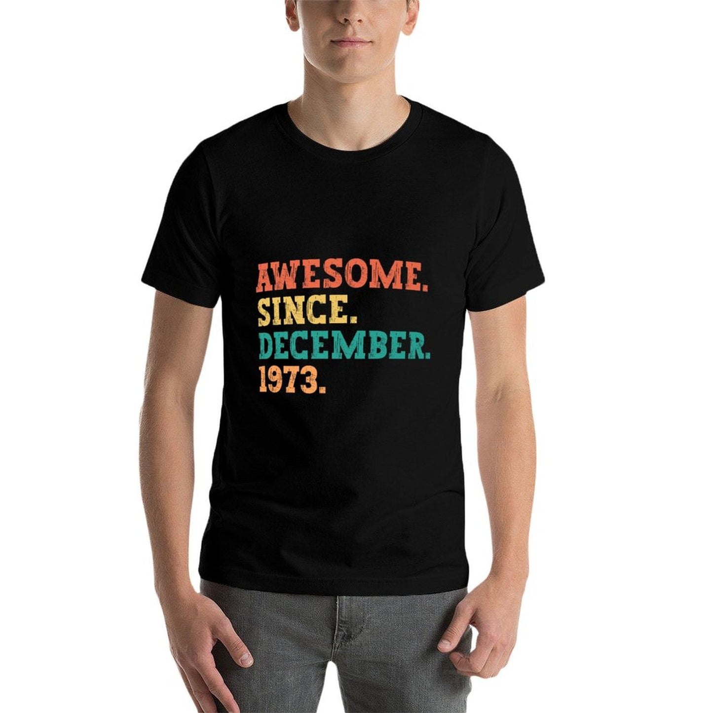50 Years Old Awesome Since December 1973 50th Birthday Premium Vintage-inspired T-Shirt