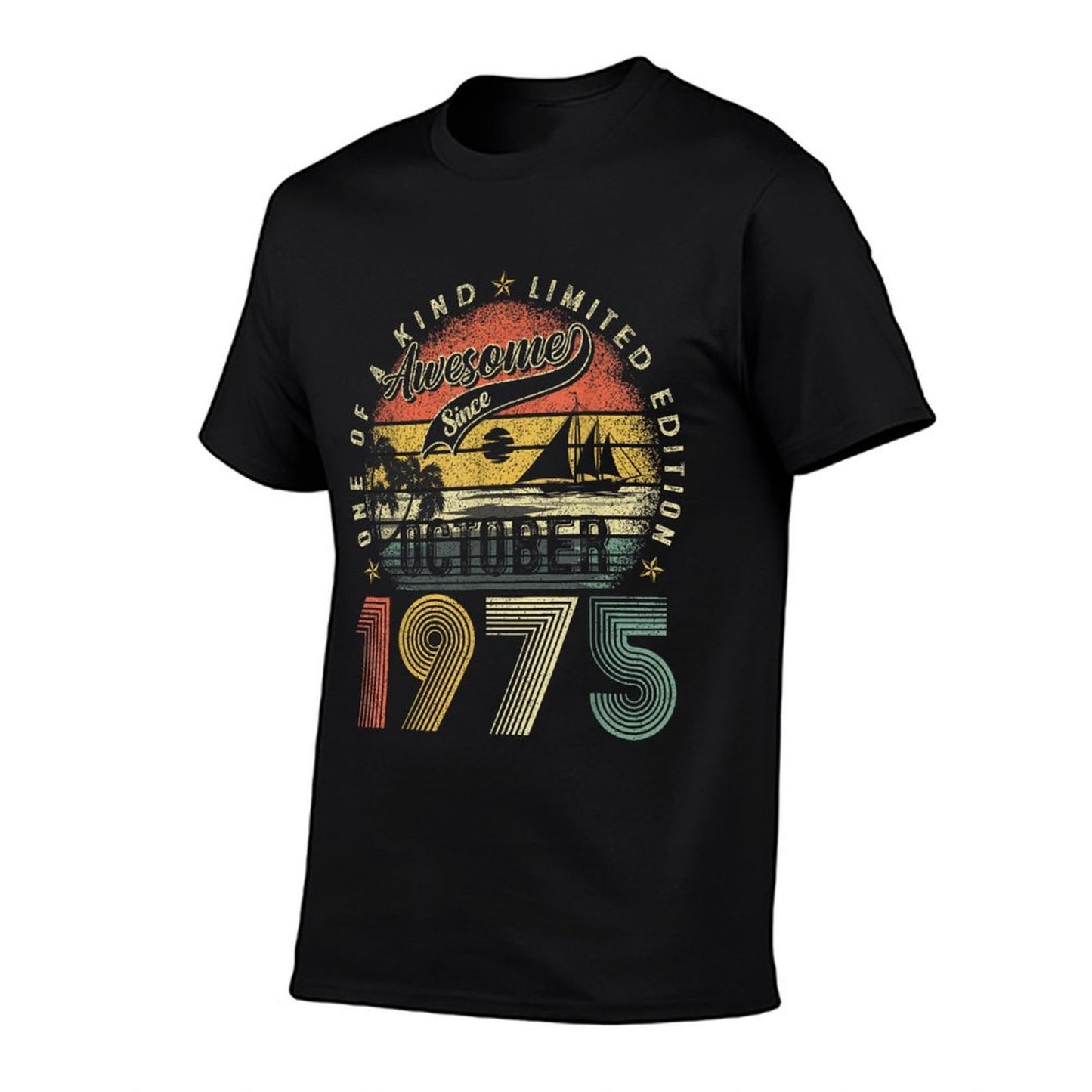 50 Year Old Vintage October 1975 Retro 50th Birthday Men Dad Relaxed-fit T-Shirt