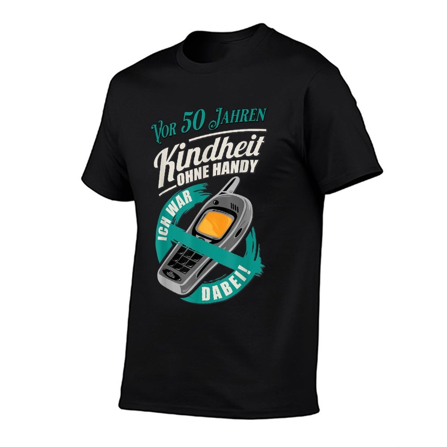 50th Birthday Childhood Without Mobile Phone 50 Years Ago Vintage-inspired T-Shirt