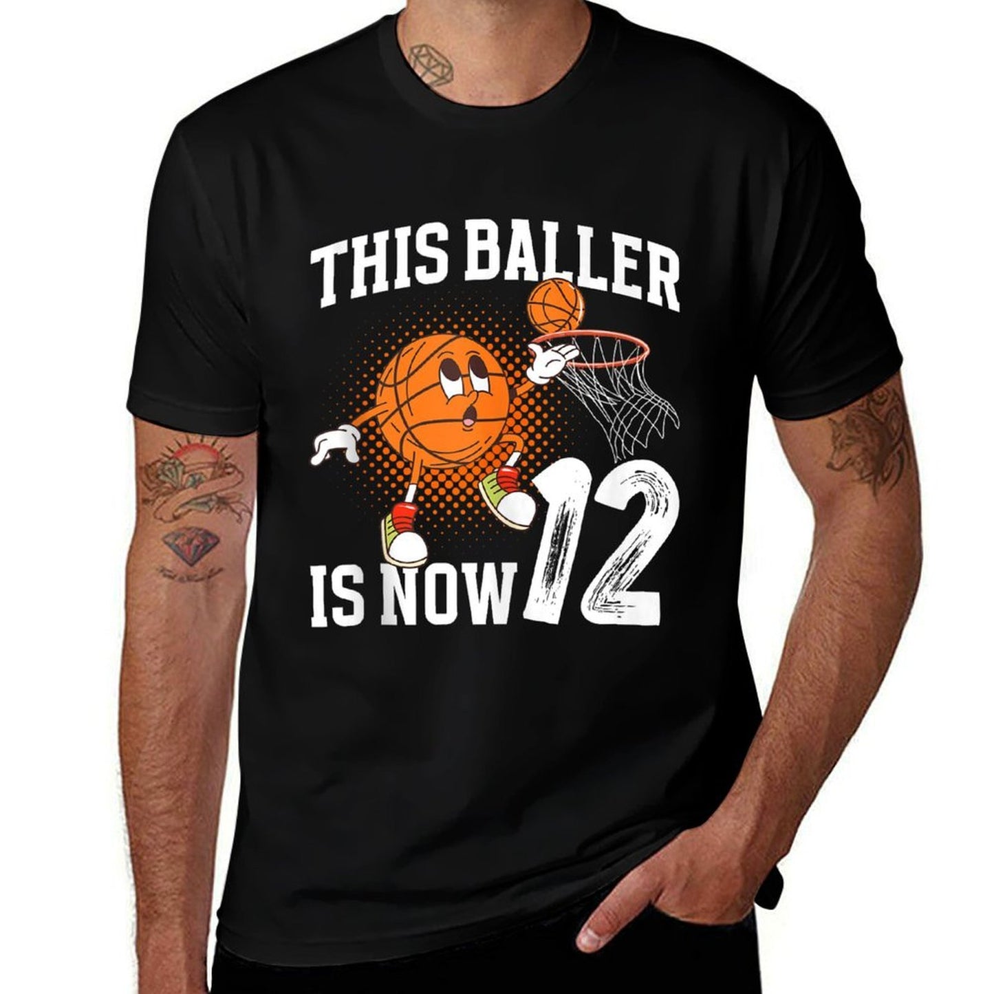 12th Basketball Birthday Twelve Year Old Basketball Player Classic T-Shirt