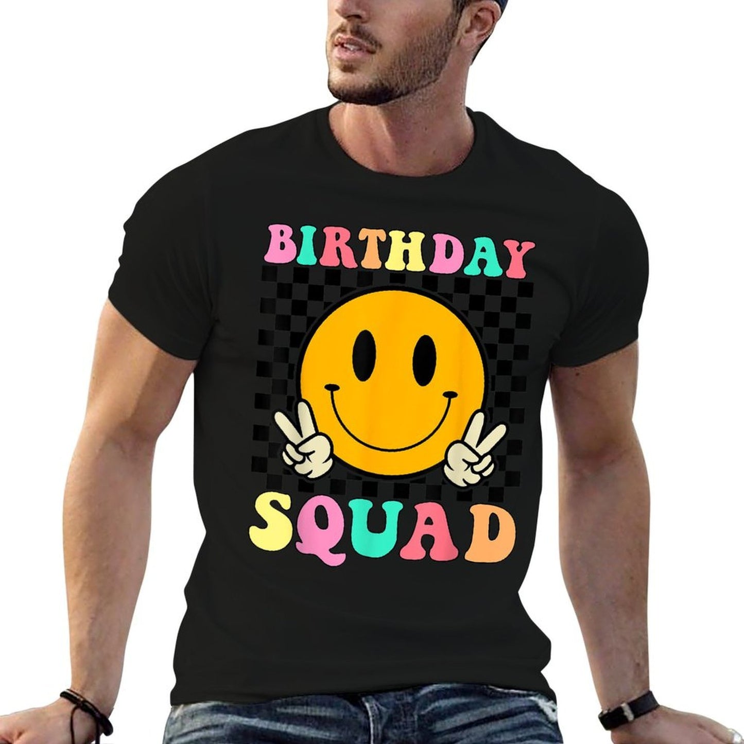 Birthday Squad For Men Women Kids Funny Birthday Matching Graphic-printed T-Shirt