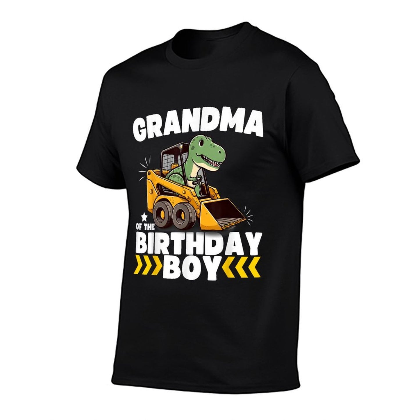 Grandma of The Birthday Boy Dinosaur Construction Worker Trendy Pattern T-Shirt