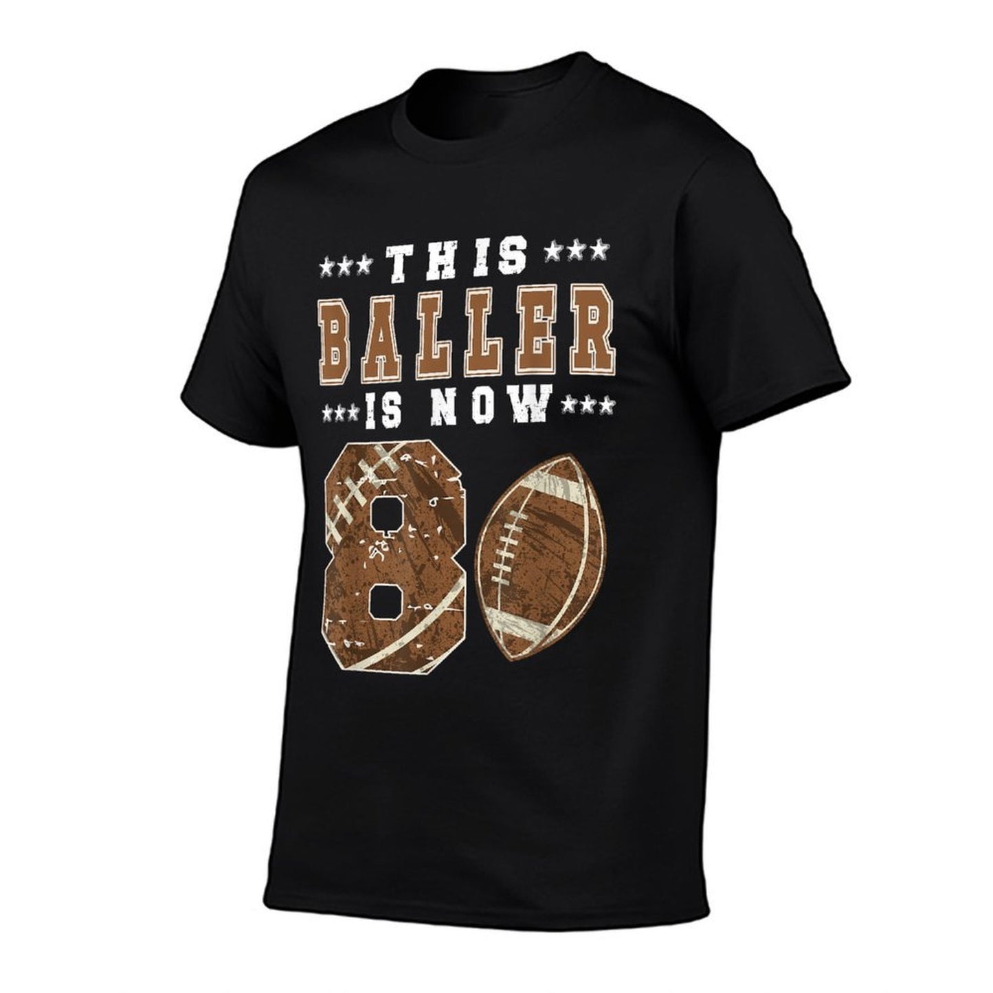 8th Birthday Football Boy Eight Year Old Football Player Graphic-printed T-Shirt
