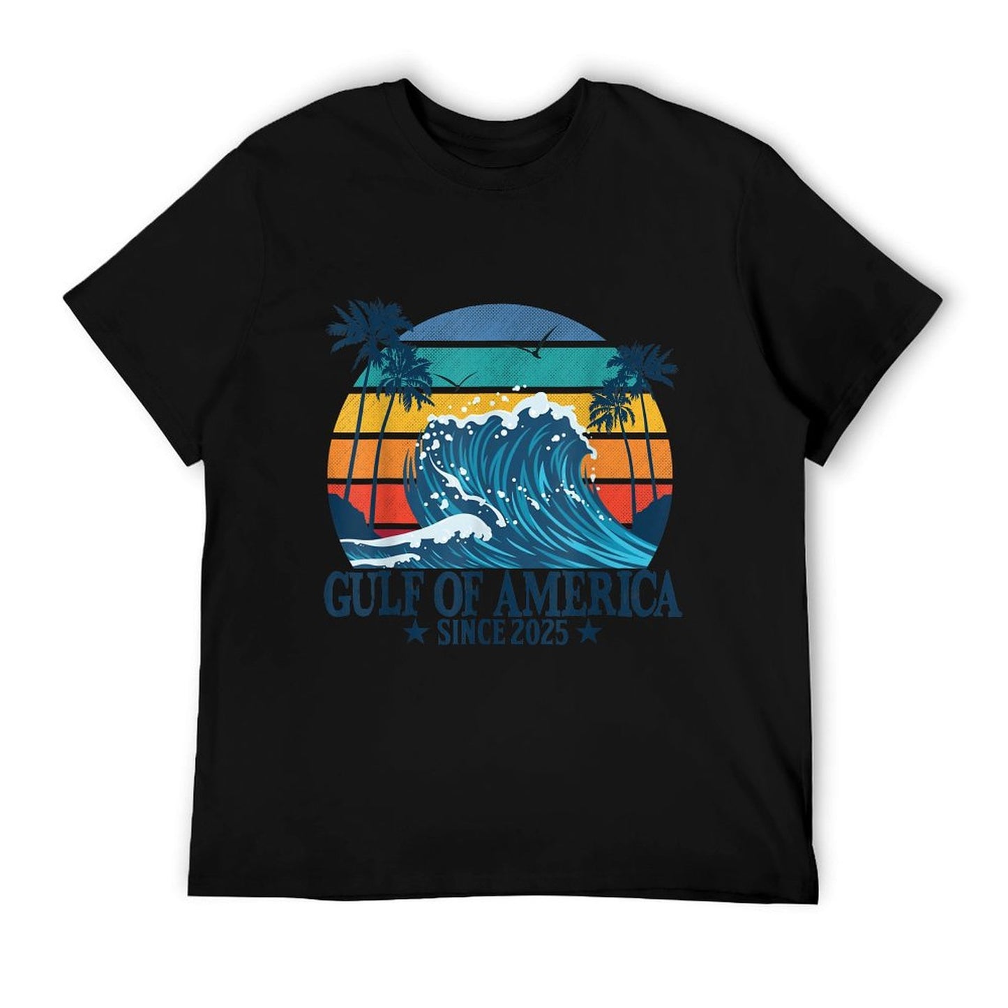 Gulf of US America Vintage Beach America's Gulf Slim-fit Cut T-Shirt