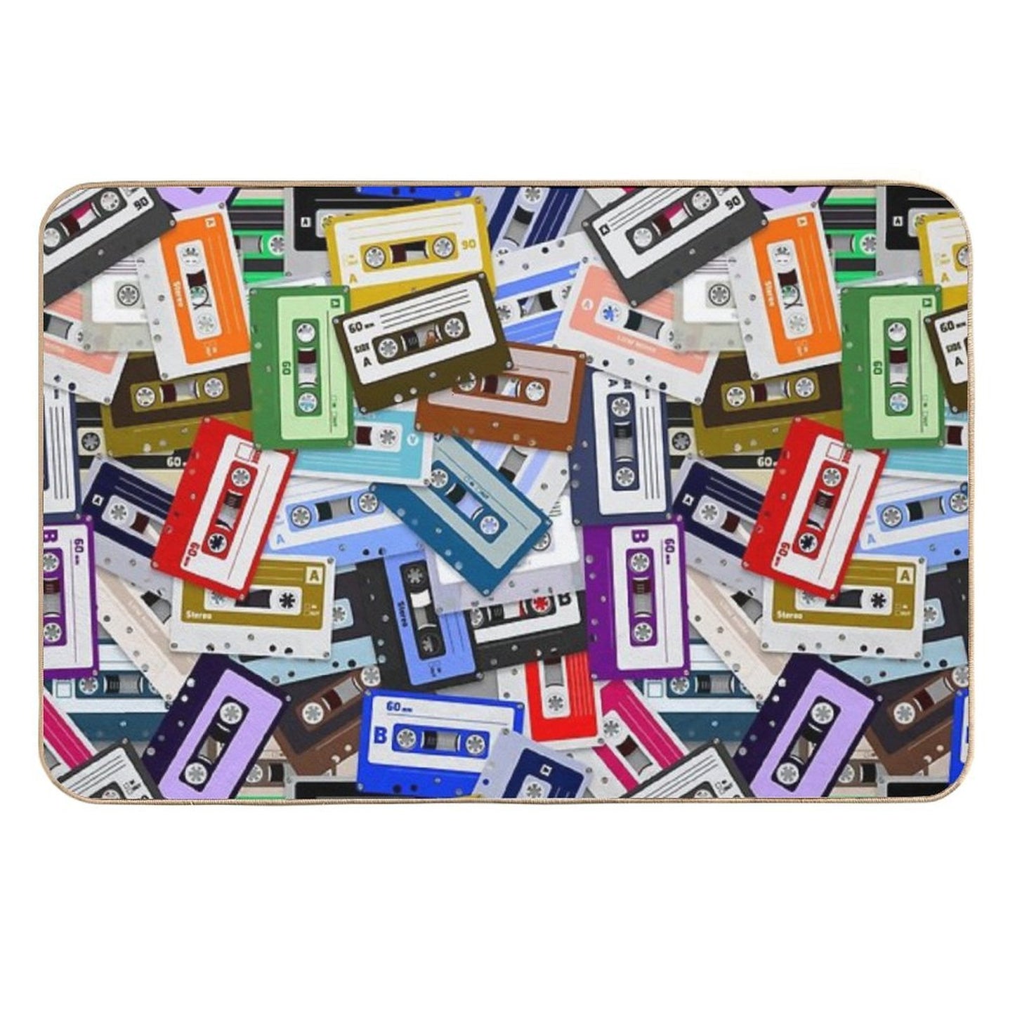 Retro Music Toxin-Free Bath Mat