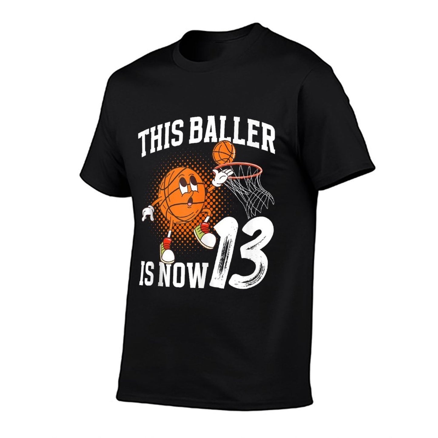 13th Basketball Birthday Thirteen Year Old Basketball Player Stretchy T-Shirt
