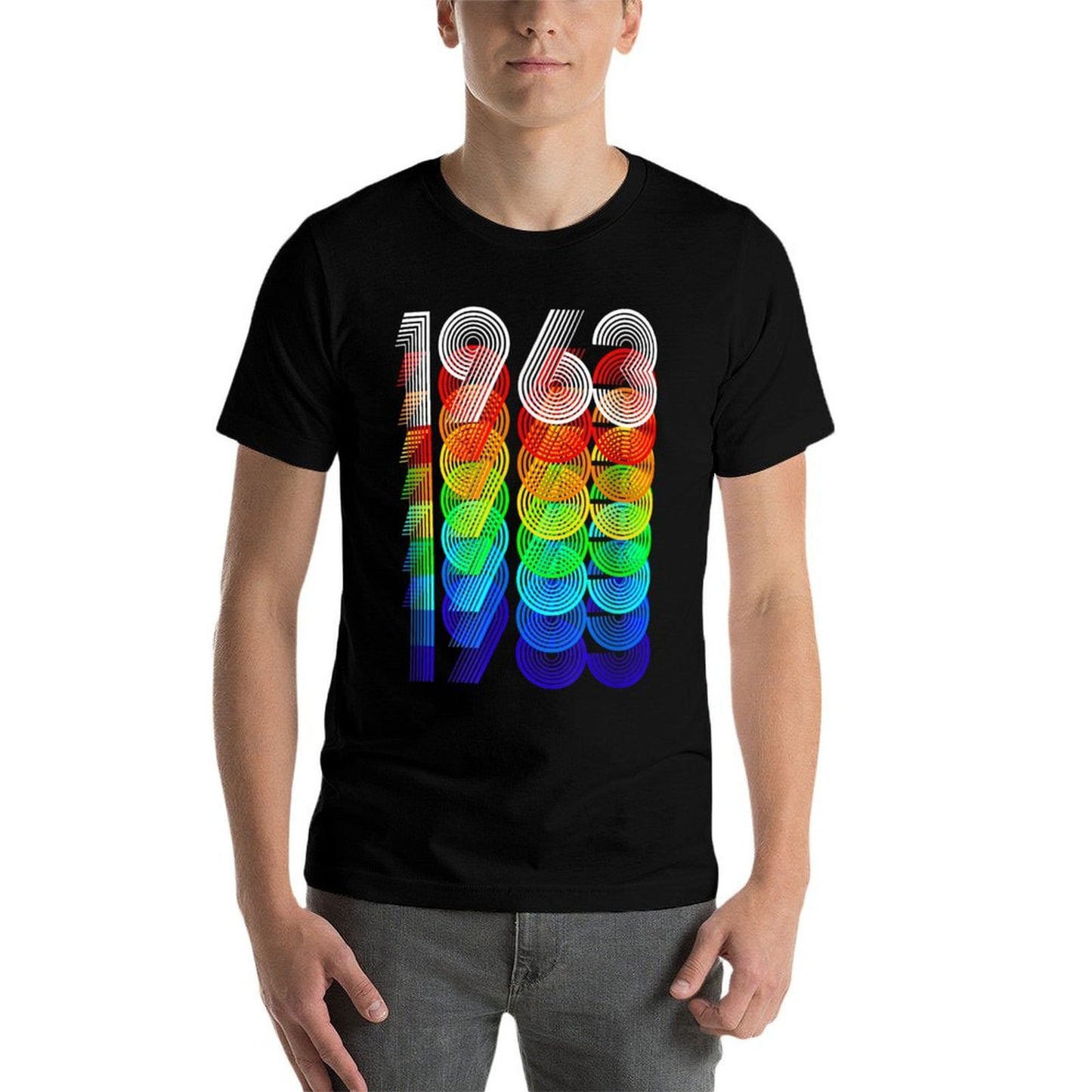Vintage Classic 1963 60th Birthday 60 Year Old High-quality Stitching T-Shirt