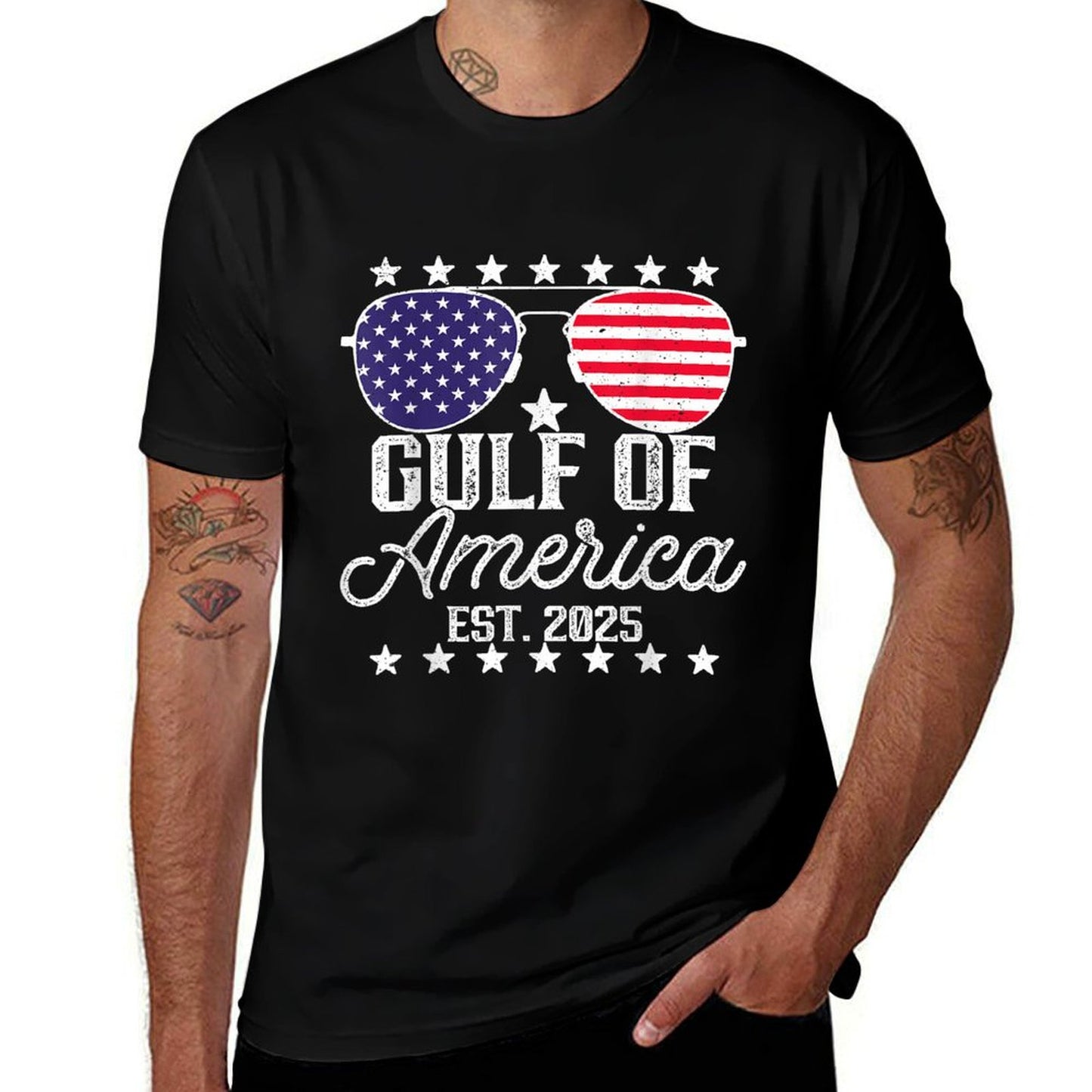 Gulf Of USA America Since 2025 4th Of July Sunglasses Graphic-printed T-Shirt
