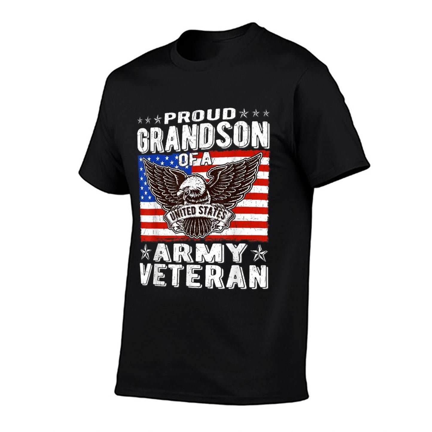 Proud Grandson Of US Army Veteran Patriotic Military Family Quick-drying T-Shirt