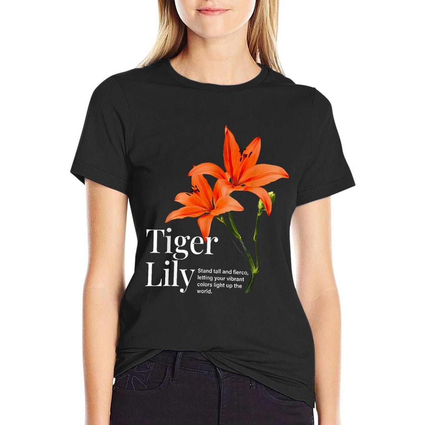 Vintage Tiger Lily Flower Aesthetic Gardening Nature Lover Comfortable T-Shirt