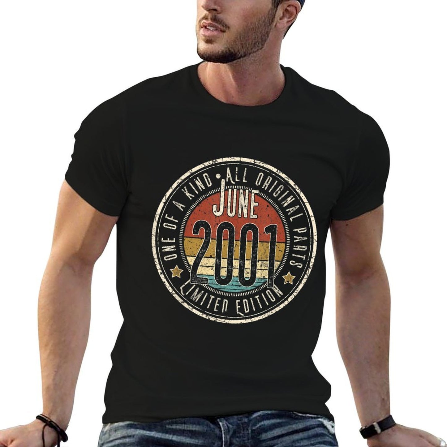 21 Year Old June 2001 Born in 2001 21st Birthday Durable T-Shirt