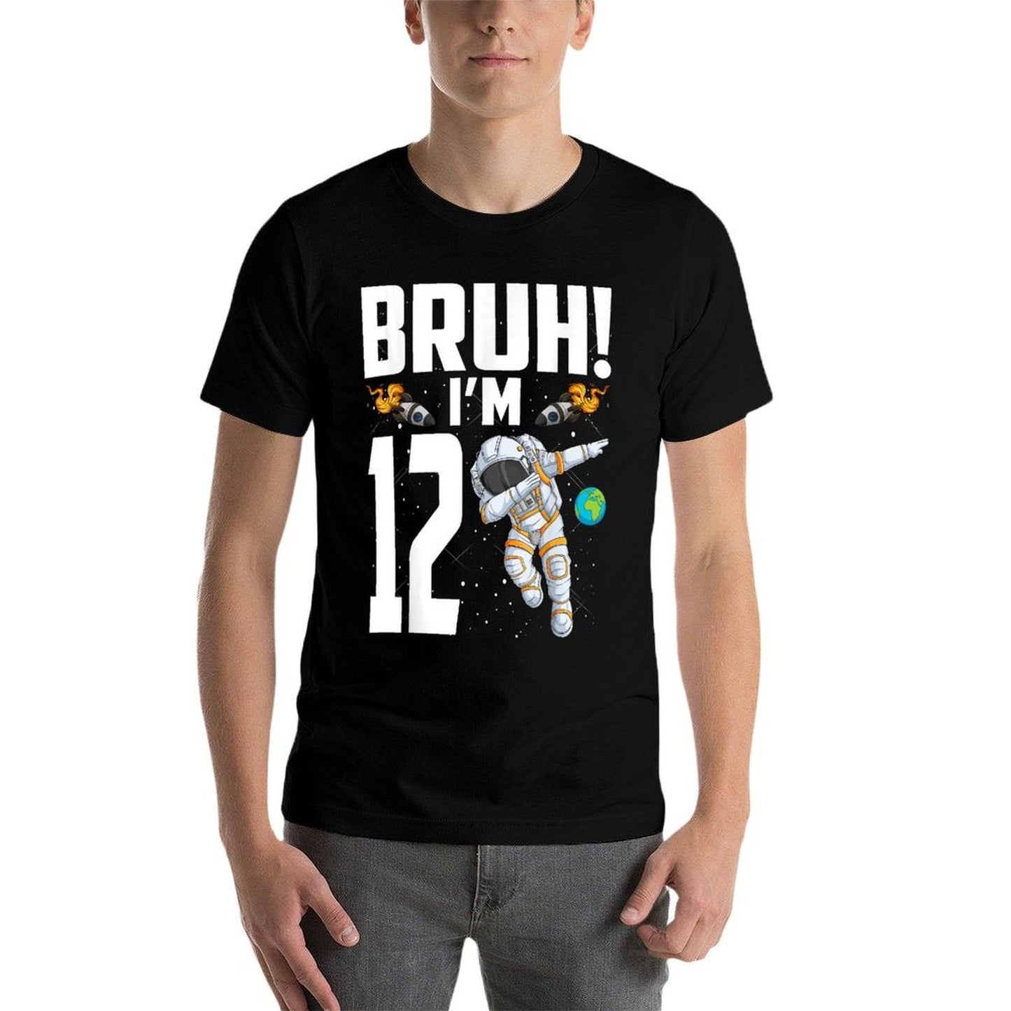 12th Birthday Astronaut Bruh I'm 12 Years Old Birthday Quick-drying T-Shirt