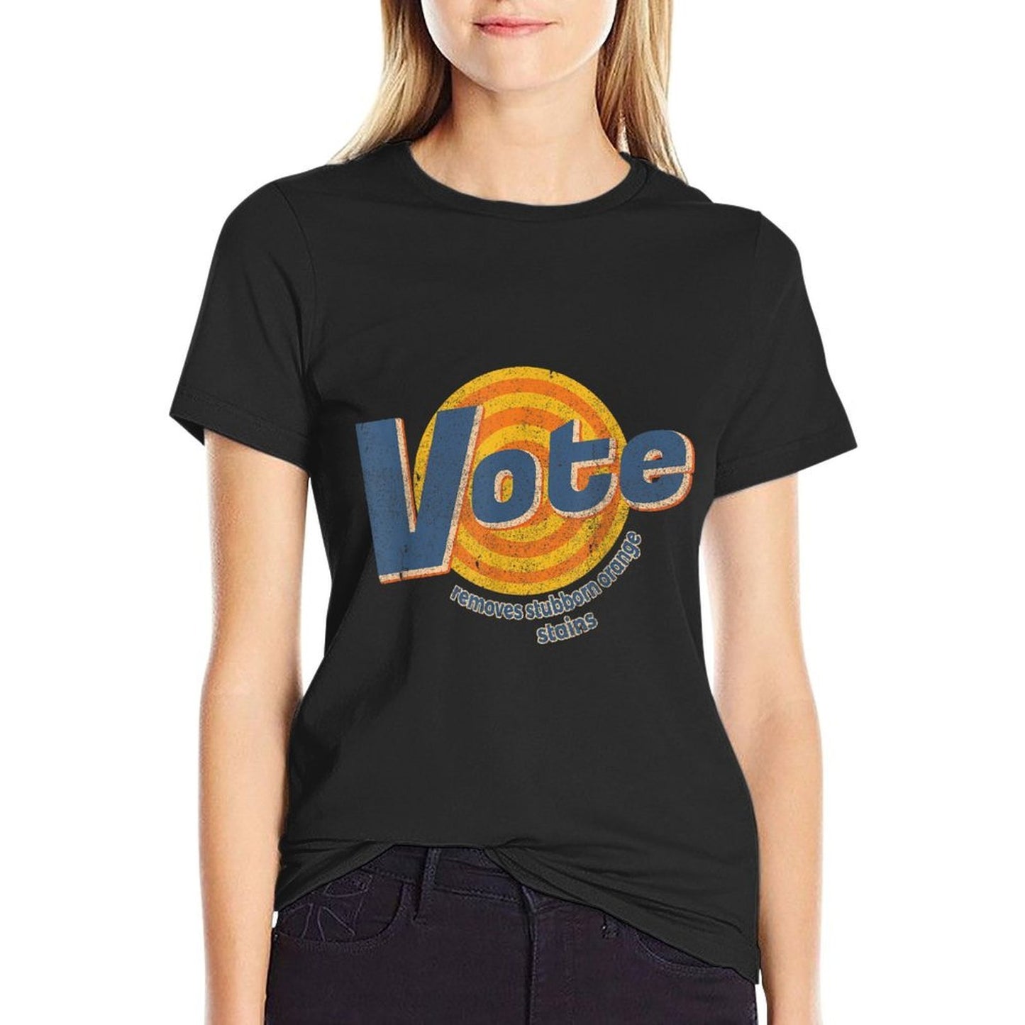 Vote - Remove Stubborn Orange Stains - Anti Trump - Election Oversized Silhouette T-Shirt