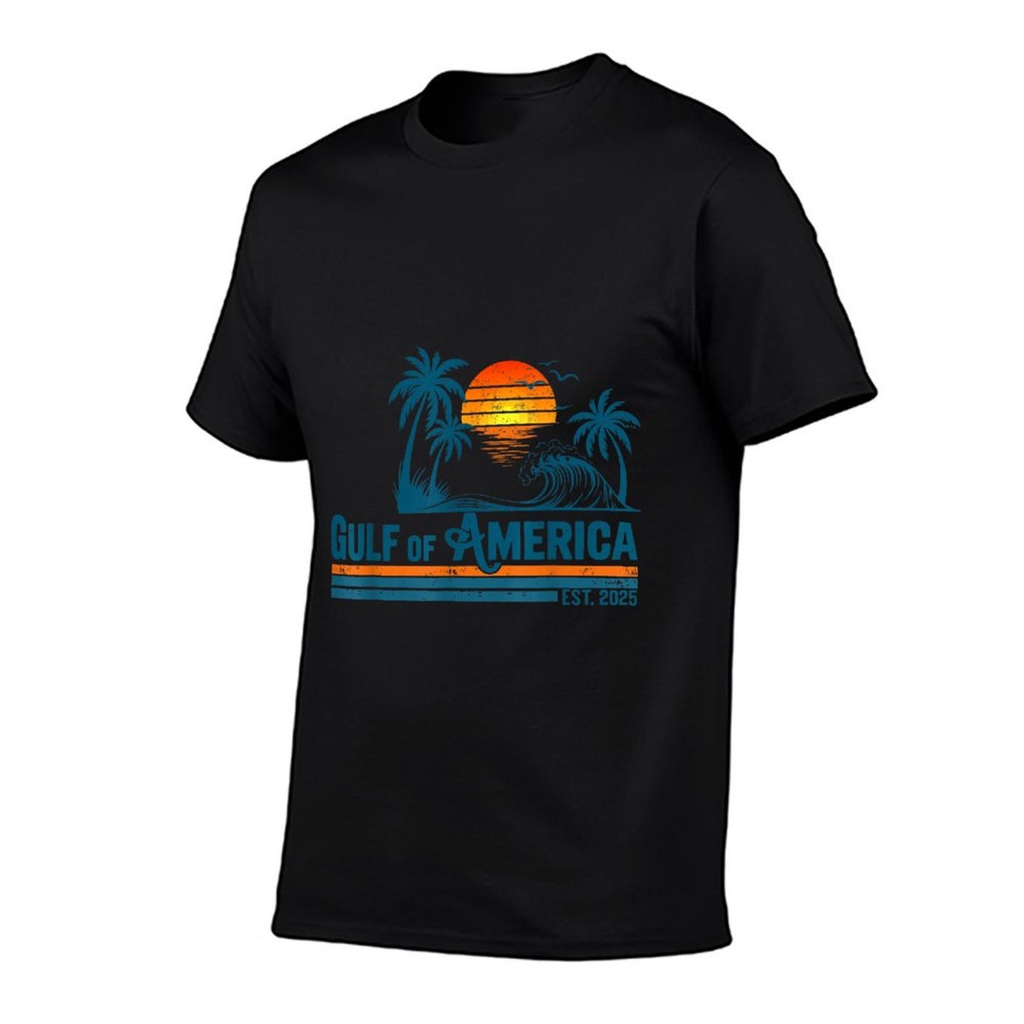 Retro Vintage Gulf Of US America 2025 American Gifts Eco-friendly Material T-Shirt