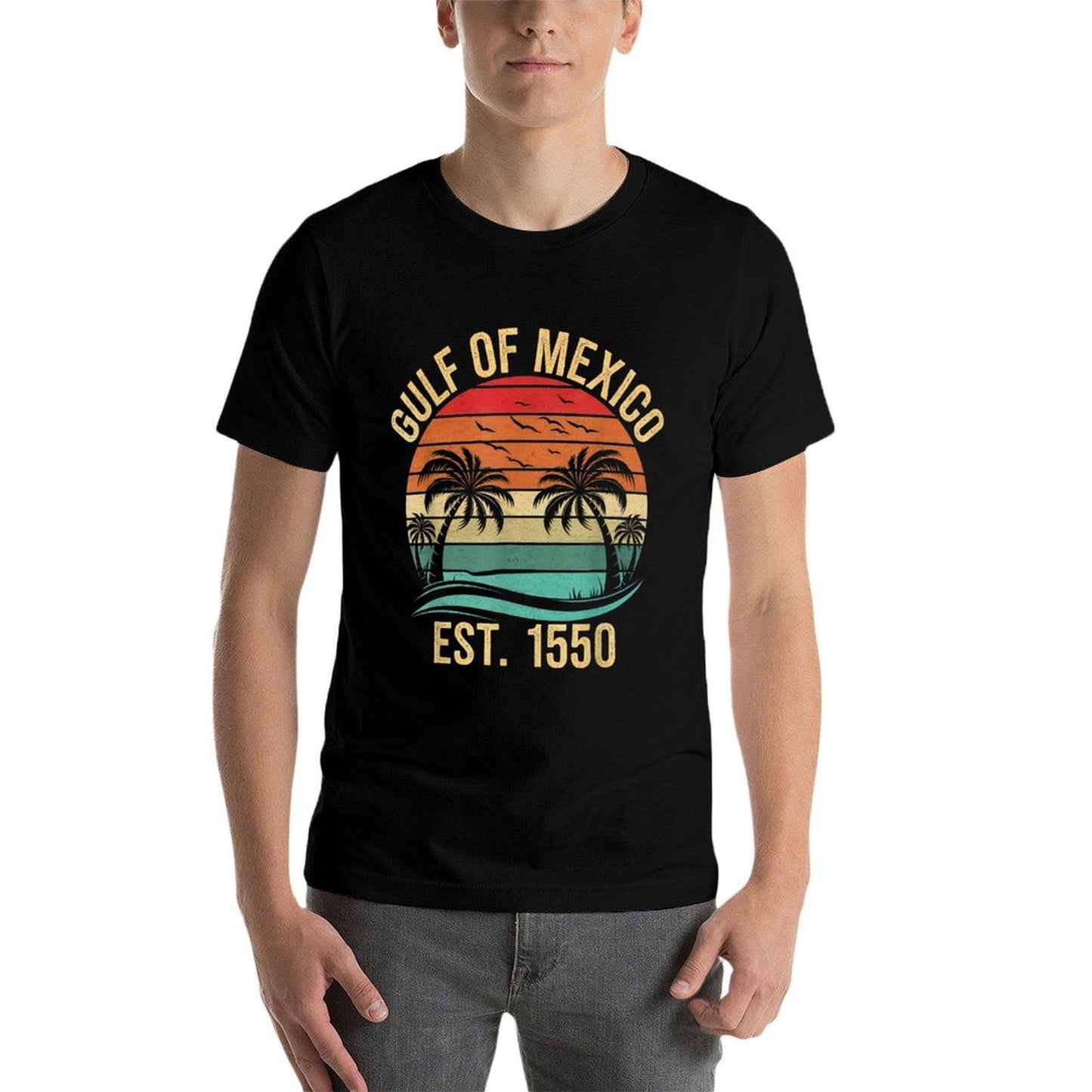 Gulf of Mexico Women Est 1550 Retro Vintage Beach Eco-friendly Material T-Shirt