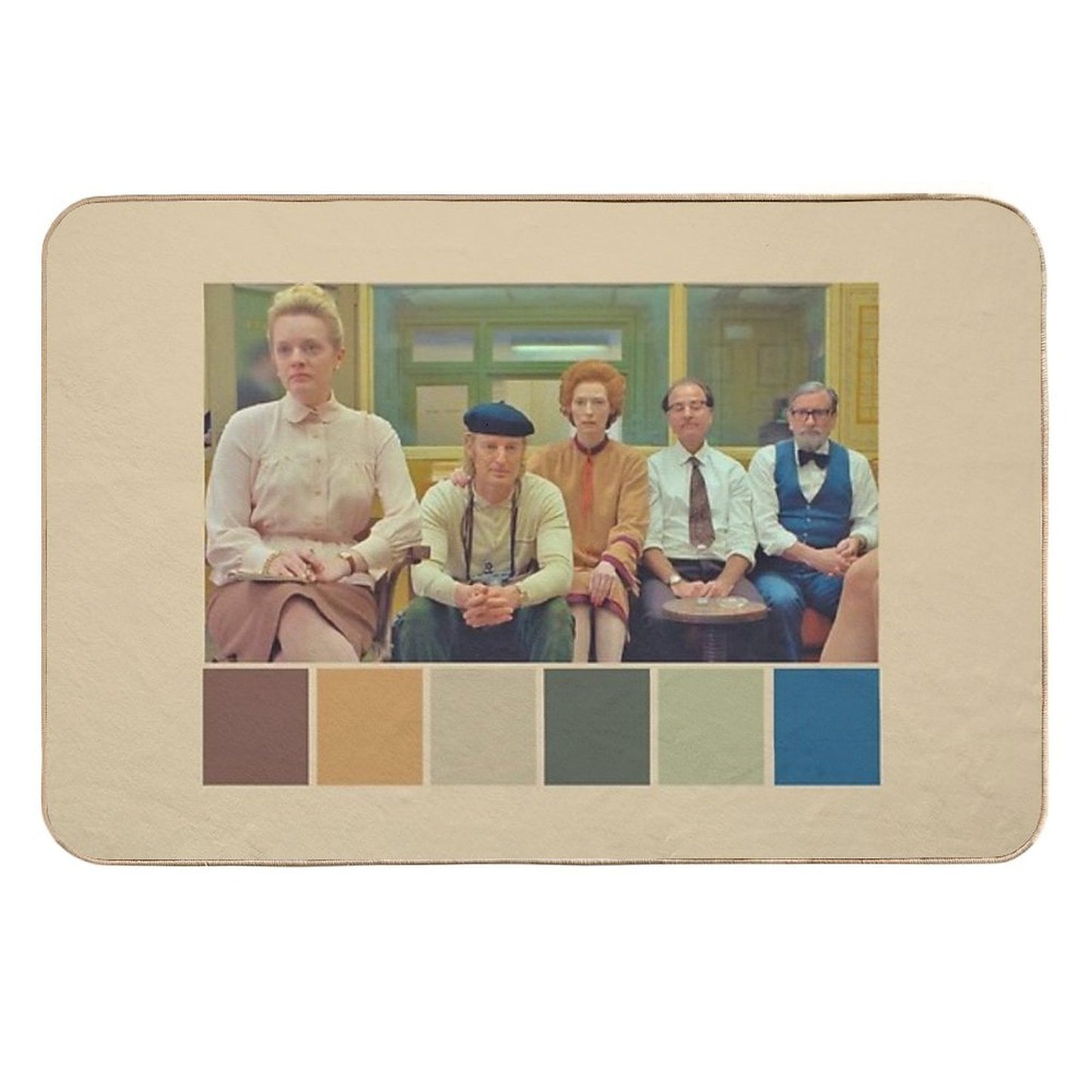 The French Dispatch Palette Dirt-Trapping Bath Mat