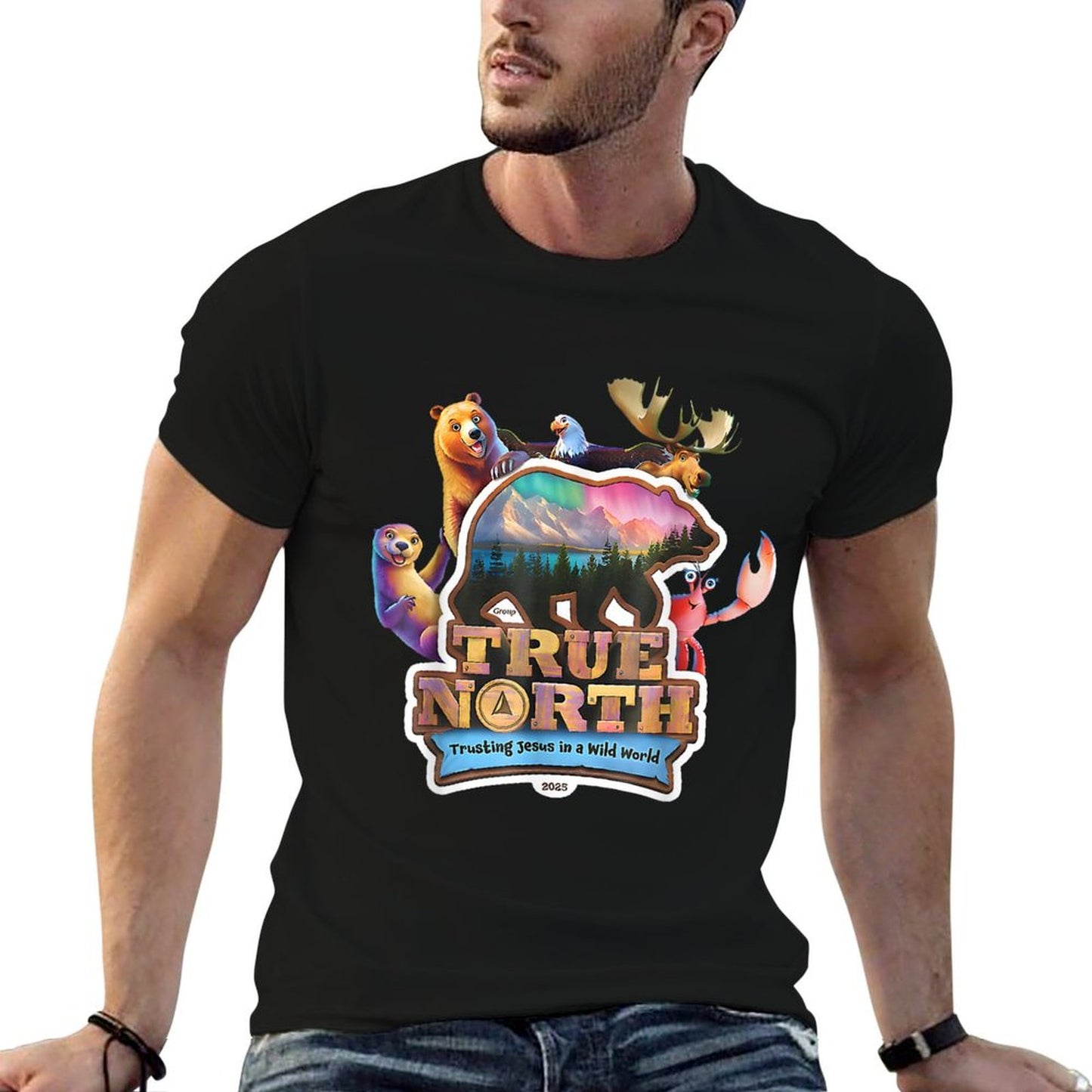 True North VBS 2025 Trusting Jesus Wilderness Christian Graphic-printed T-Shirt