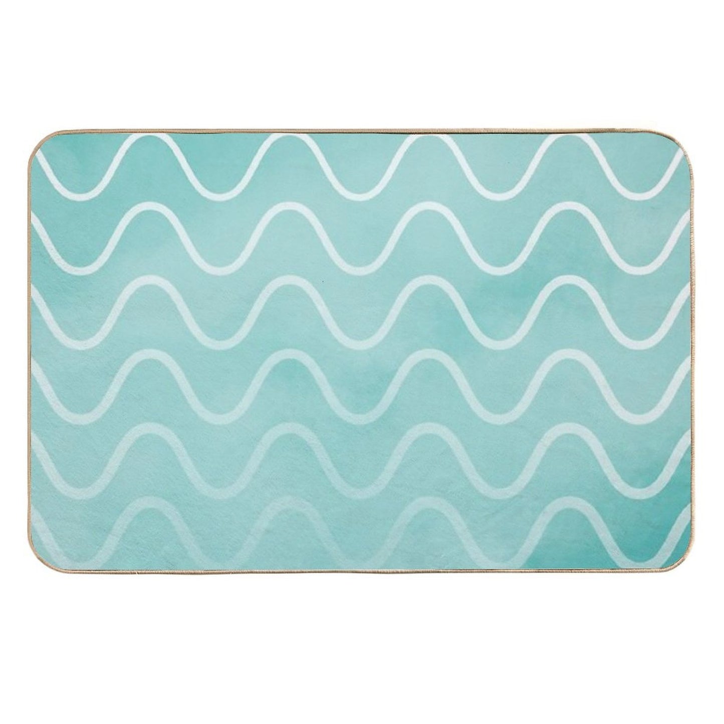 Aqua Ocean Waves Eco-Friendly Bath Mat