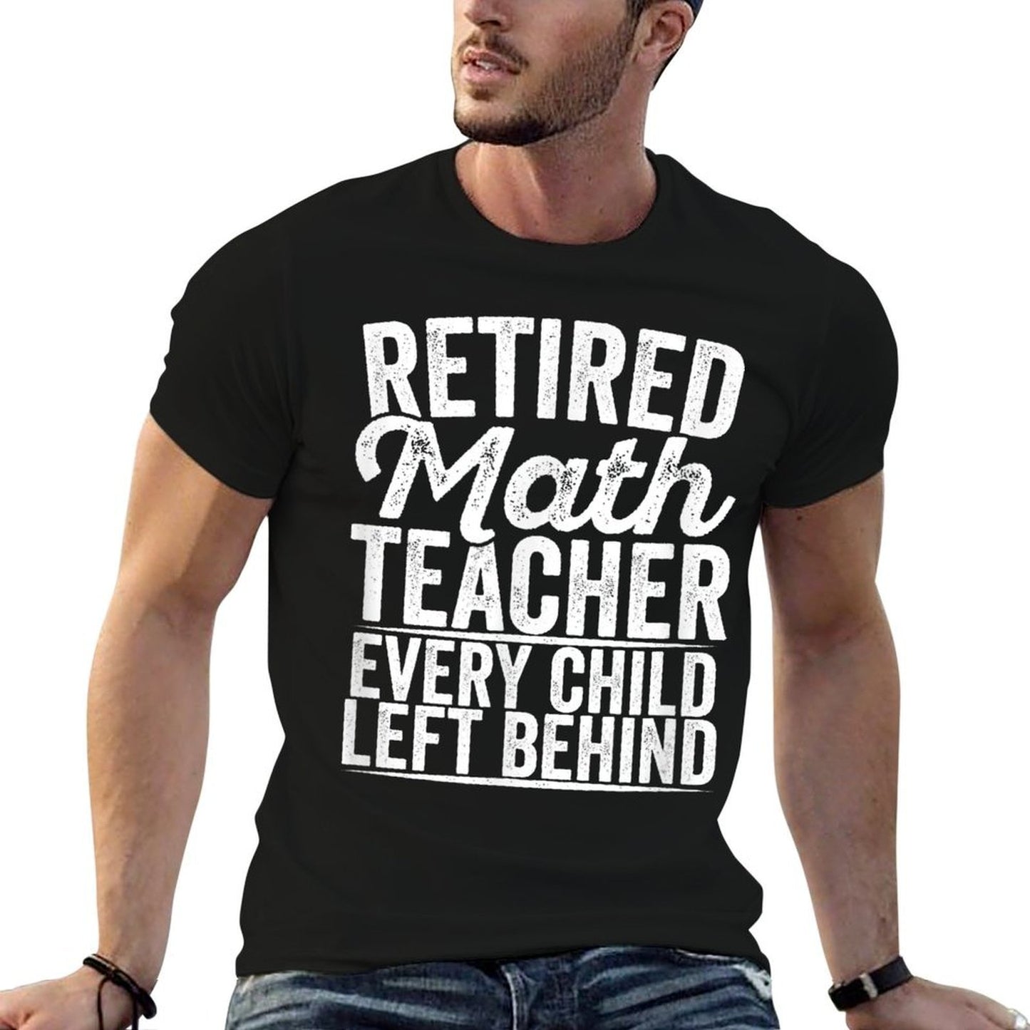 Retired Math Teacher Teaching Retirement Gift Trendy Pattern T-Shirt