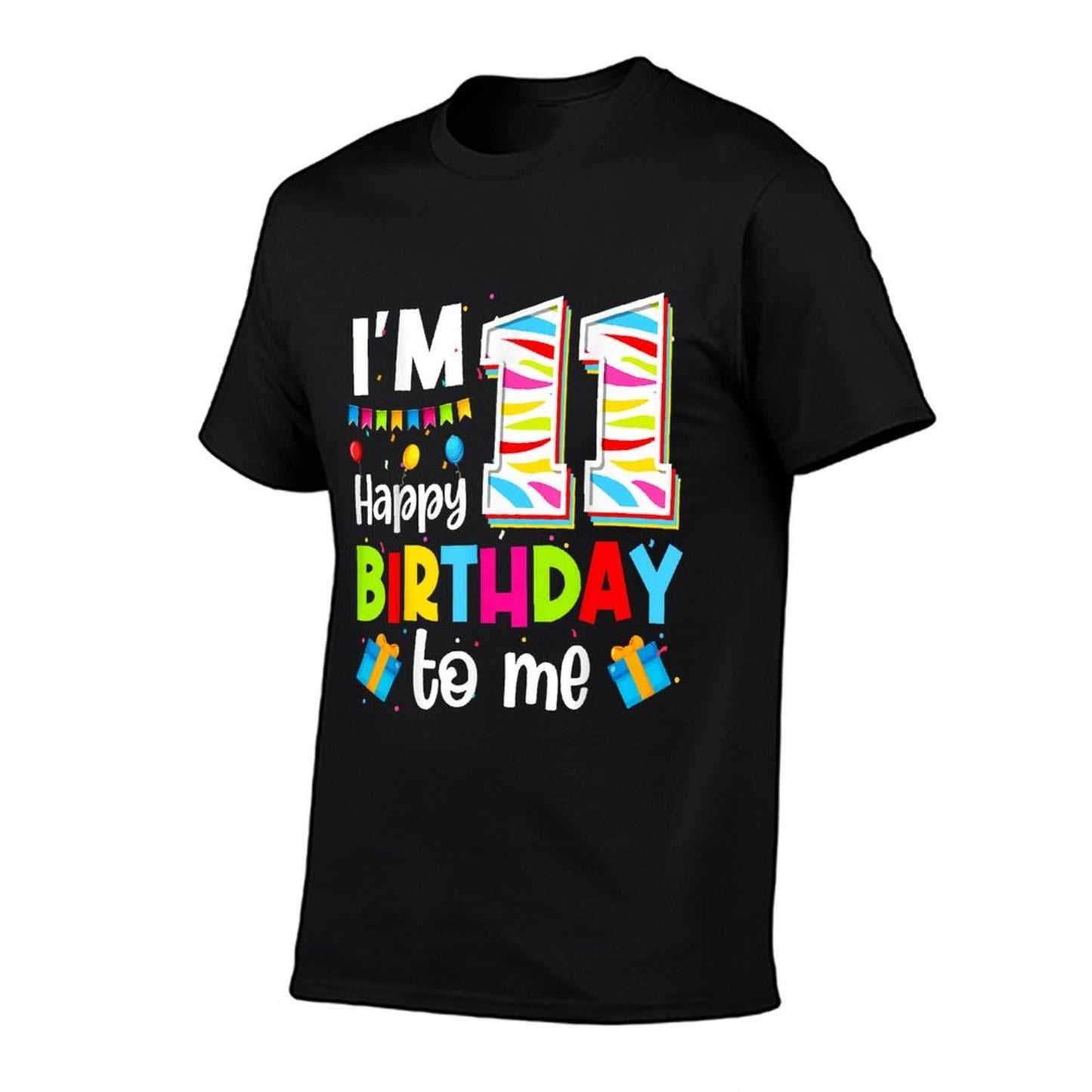 11th Happy Birthday 11 Years Old I'm 11 Year Old Boys Girls Heathered Texture T-Shirt