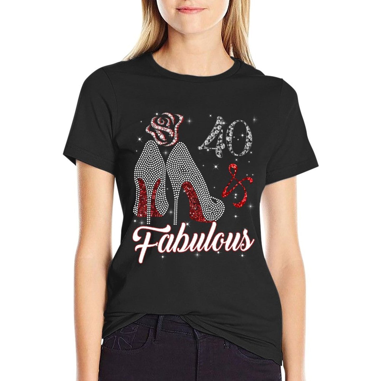 40 And & Fabulous 1981 40Th Birthday Gift For Womens Oversized Silhouette T-Shirt