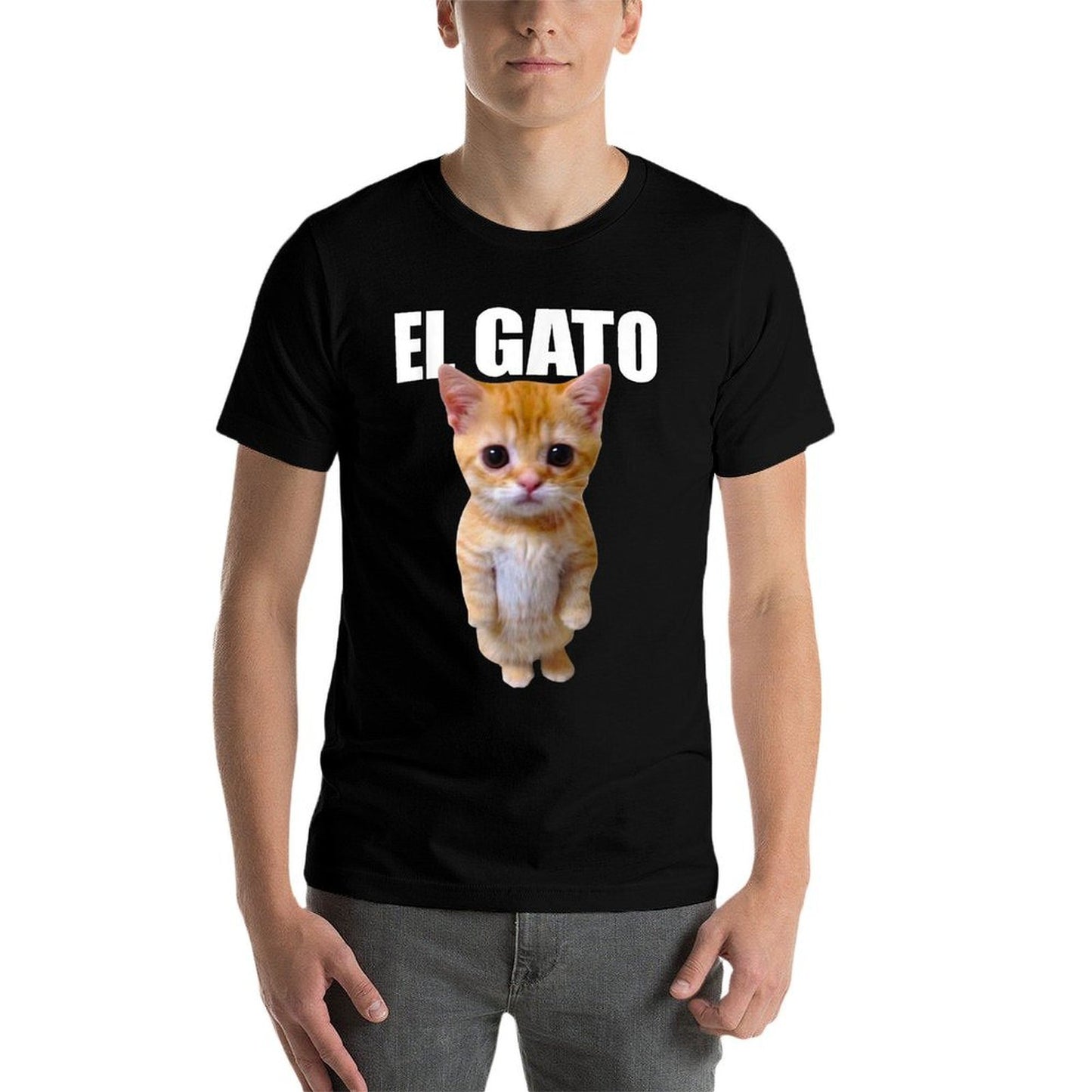 El Gato Meme Sad Crying Cat Munchkin Kitty Meme Trendy Slim-fit Cut T-Shirt