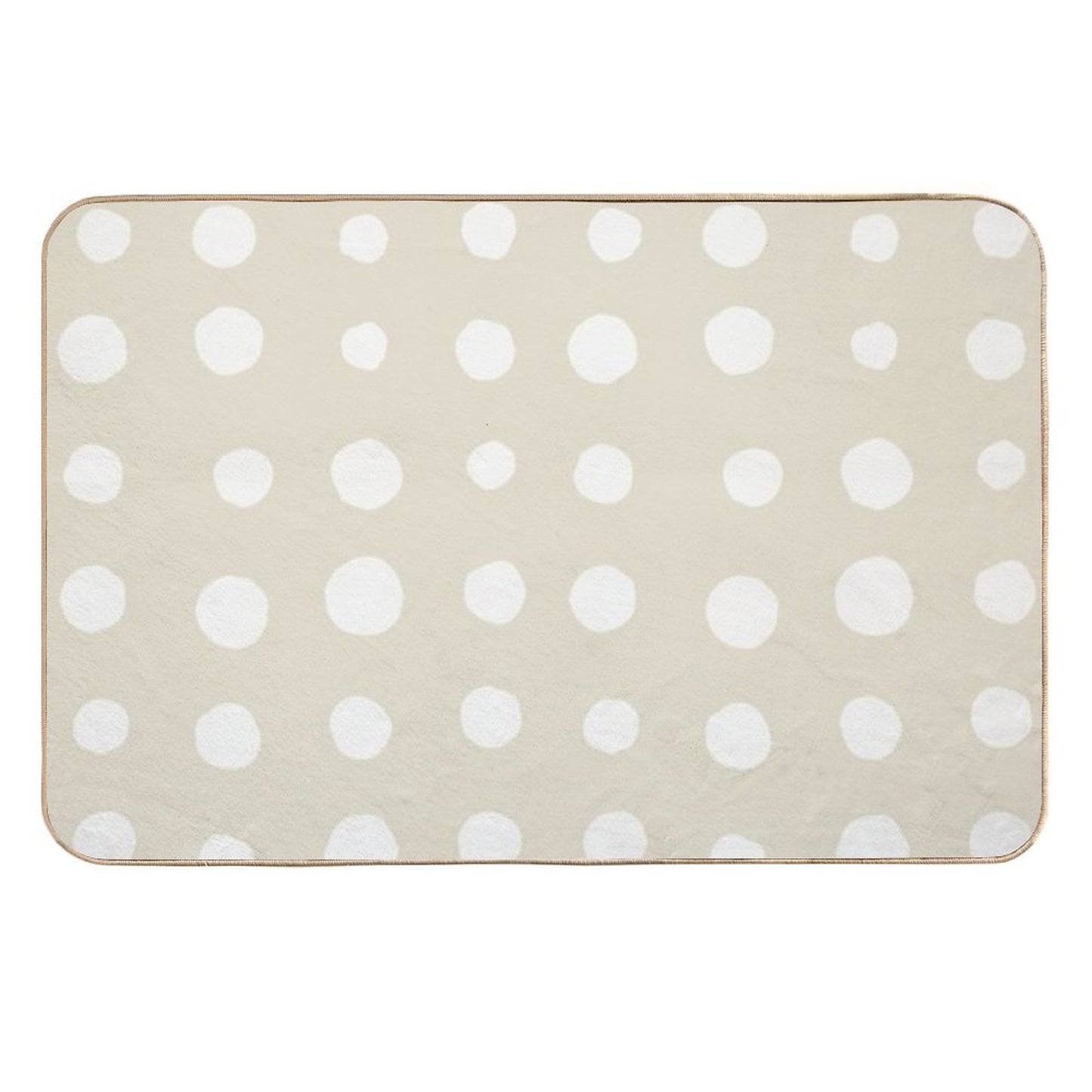 Irregular Abstract Retro Modern Dots Or Blobs Circle Pattern Repositionable Bath Mat