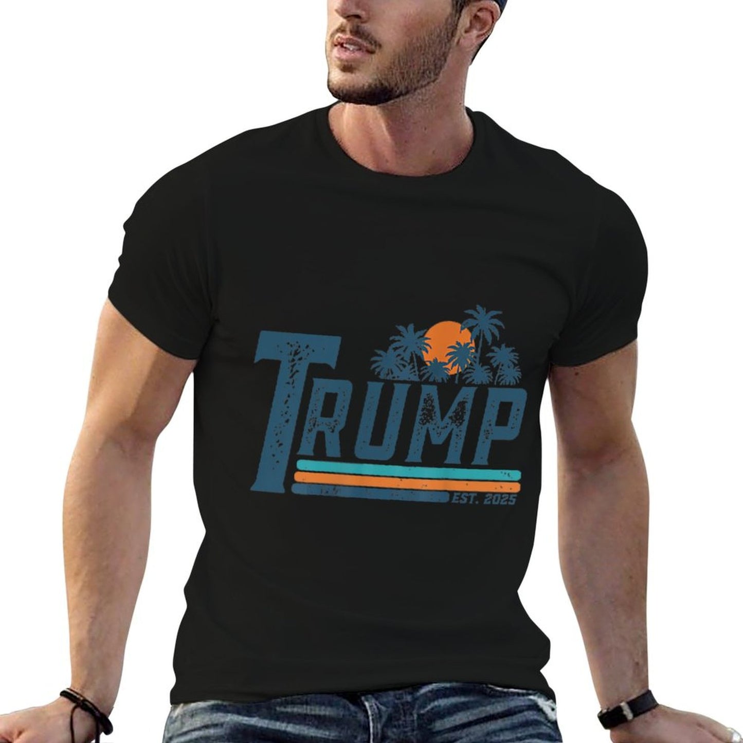 Funny Trump Gulf Of Us America Est 2025 (2 Side) Easy-care T-Shirt
