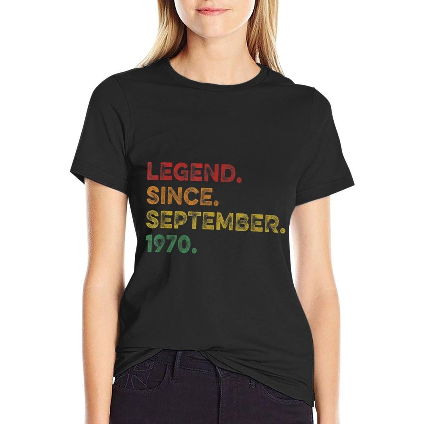 Vintage Legend September 1970 50 Yrs Old 50th Birthday Gift Lightweight T-Shirt
