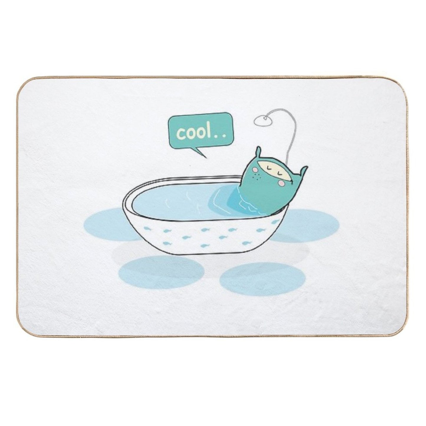 Pillow Summer Bathtub Fade-Resistant Bath Mat