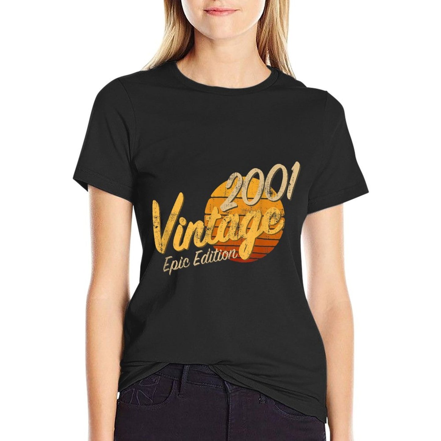 21st Birthday Vintage 2001 Born in 2001 21 Birthday High-quality Stitching T-Shirt