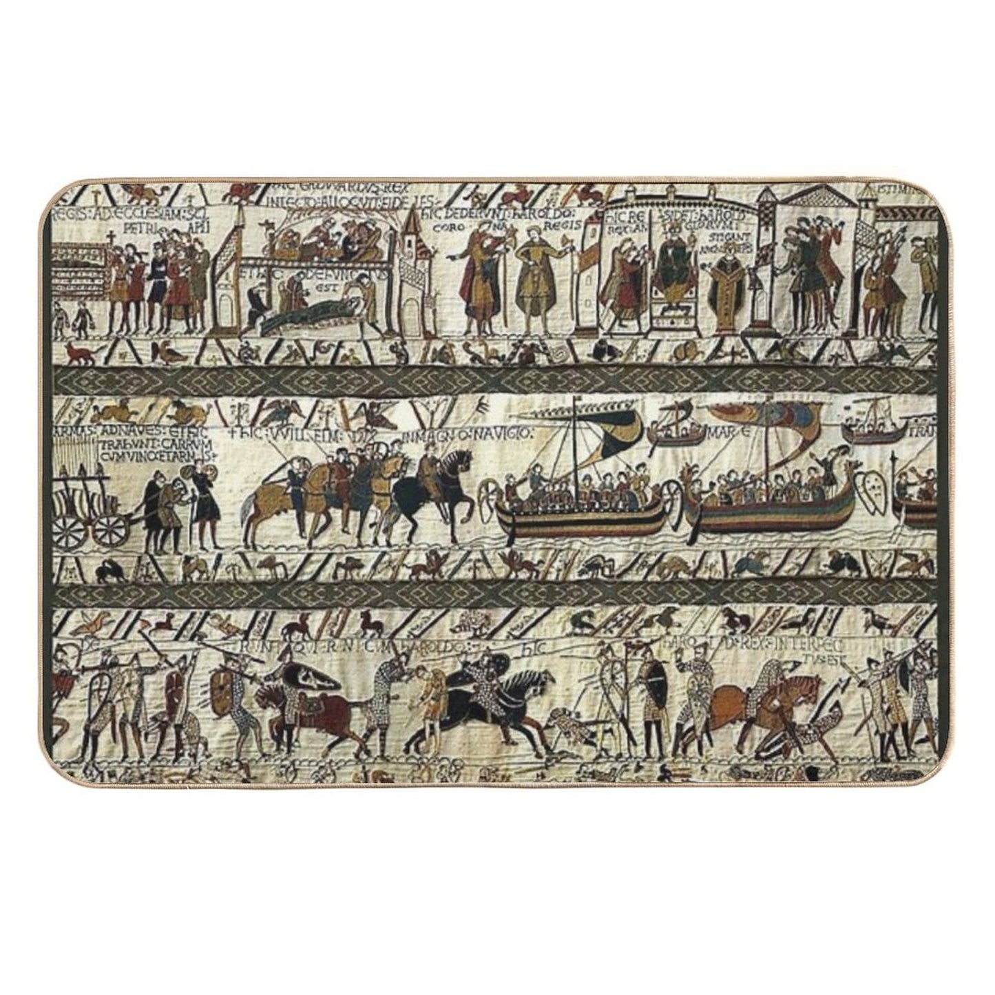 Bayeux Tapestry Fade-Resistant Bath Mat