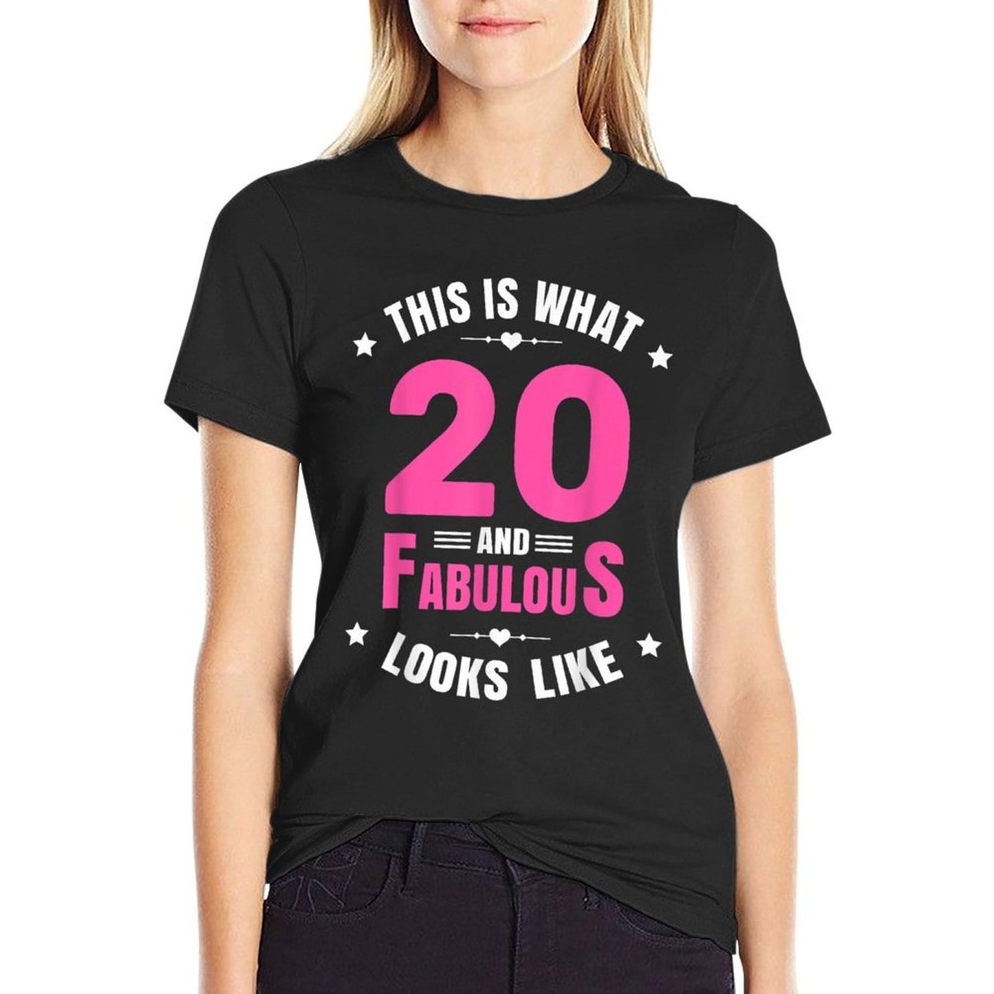 20 And Fabulous 20 Year Old Birthday Happy 20th Birthday Lightweight T-Shirt