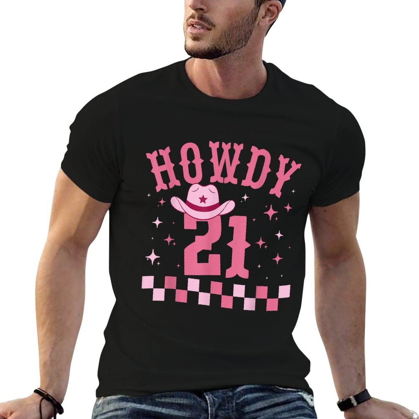 Groovy Howdy 21 Funny Retro Cowgirl Awesome 21st Birthday Soft T-Shirt