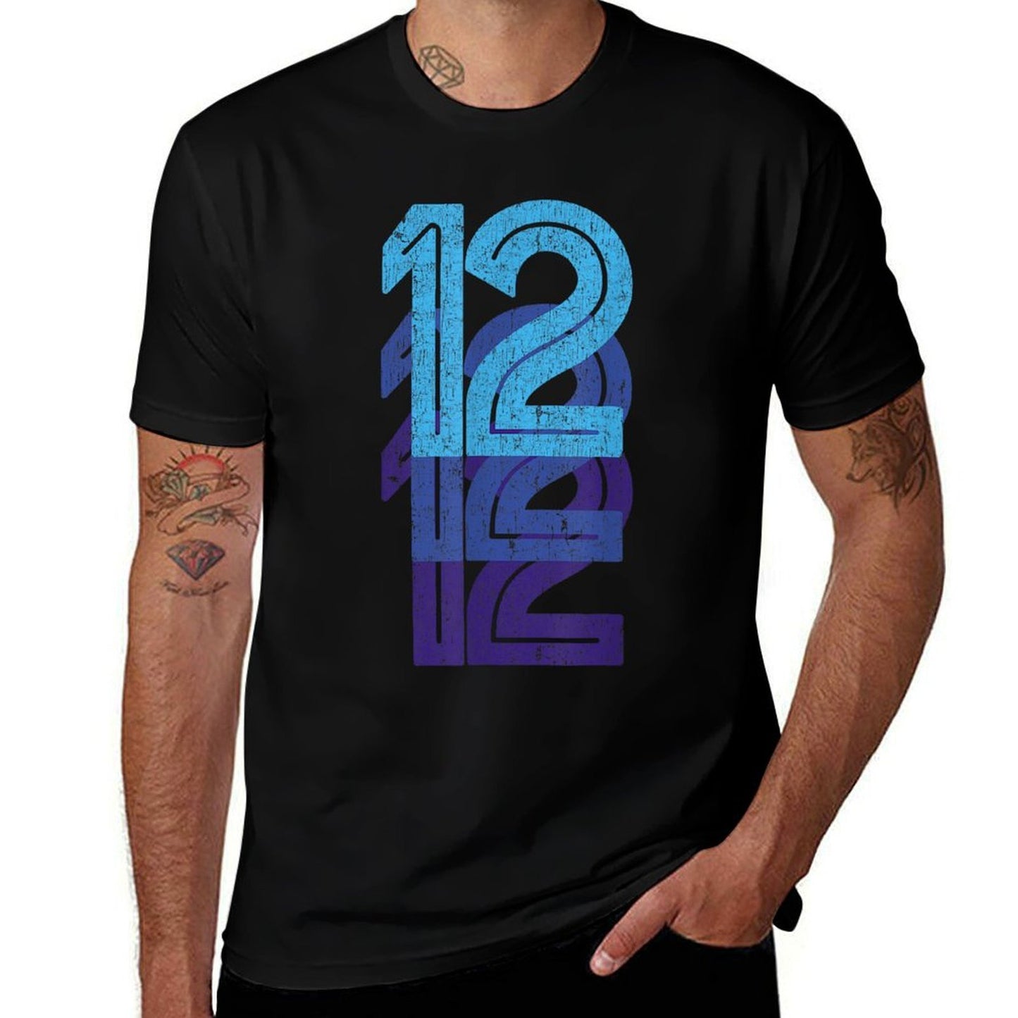 12 Lucky Number 12th Year Birthday Age Sports Team Classic T-Shirt