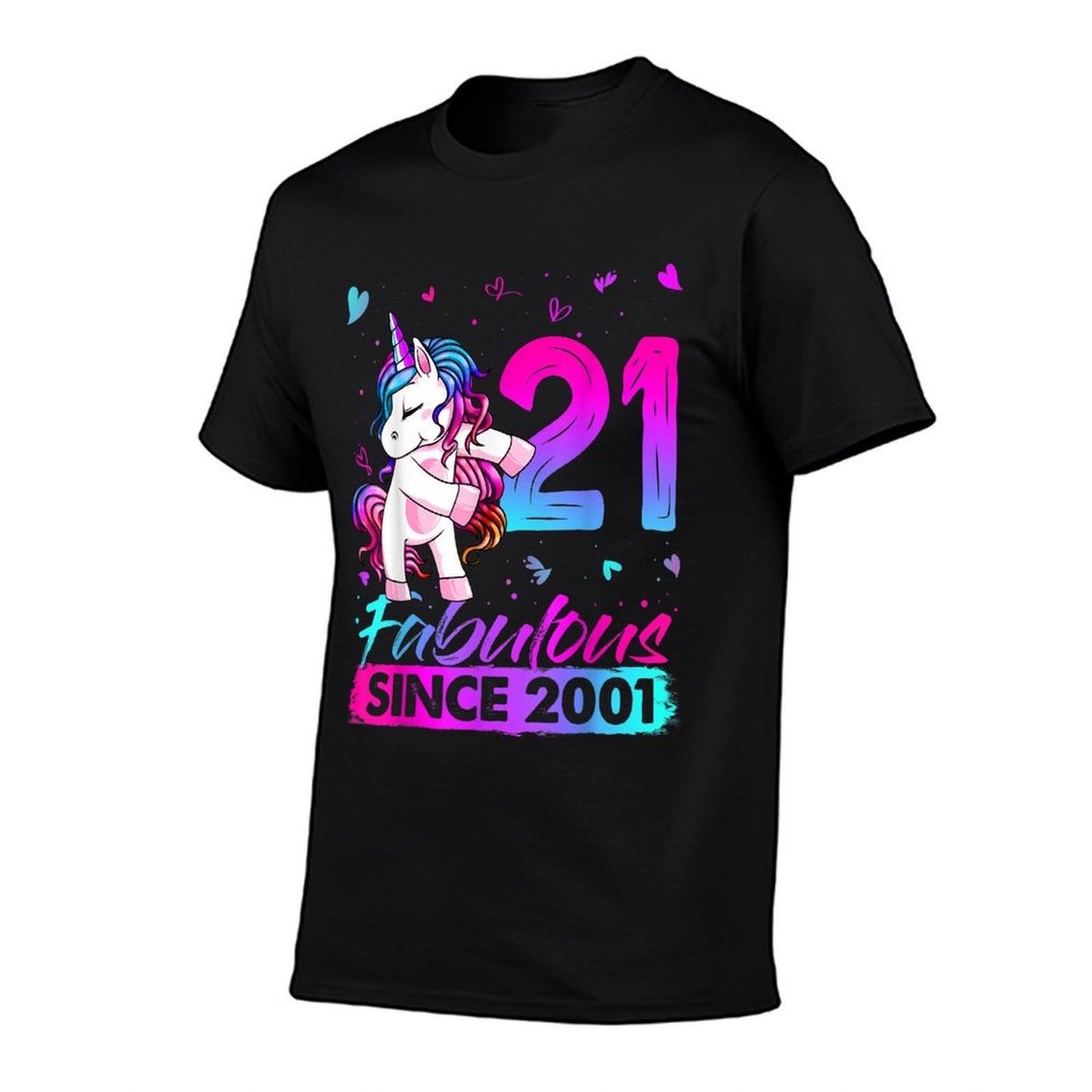 21 Years Old Unicorn Flossing 21st Birthday Unicorn Party Polyester Blend T-Shirt