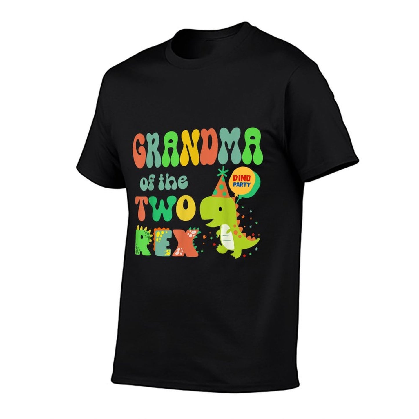 Grandma of The Two Rex Birthday Dinosaur Family Matching Durable T-Shirt