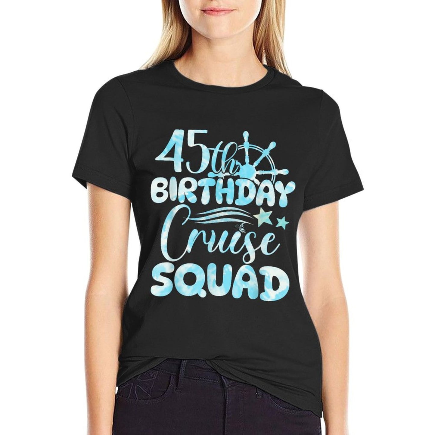 45th Birthday Cruise Squad 45 Year Old Cruising 45th BDay Vintage-inspired T-Shirt