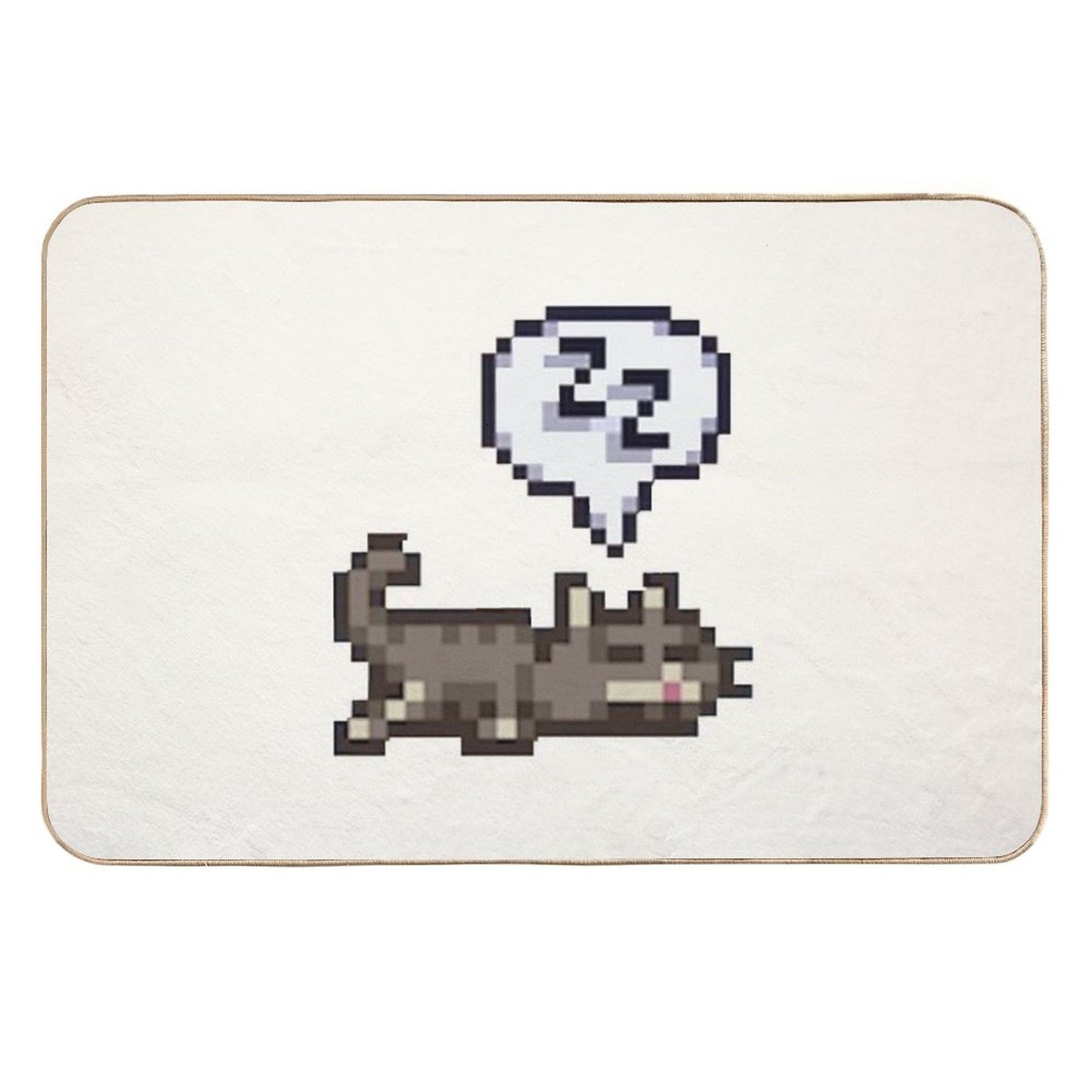 Stardew Valley Sleeping Cat Sploot Eco-Friendly Bath Mat