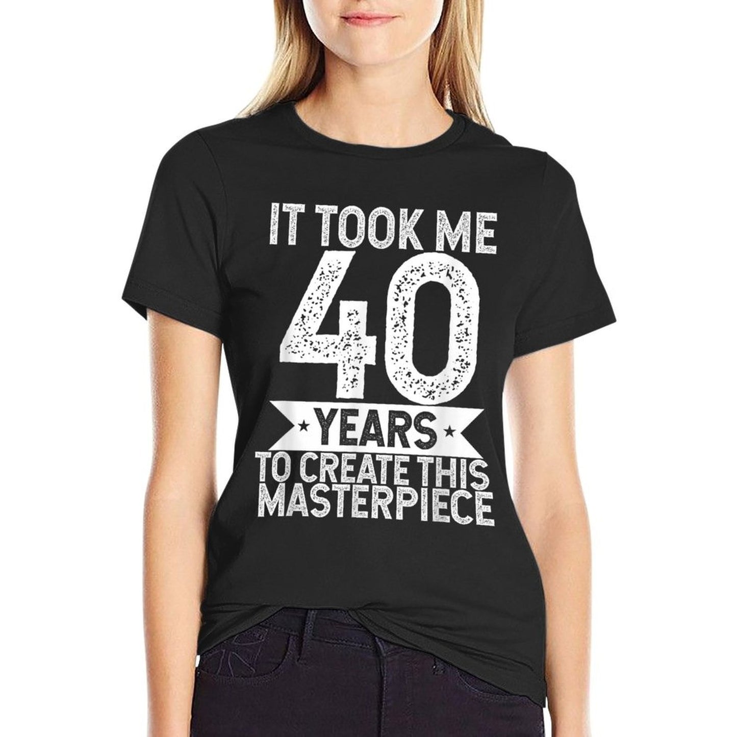 40 Years Masterpiece 40th Birthday Gifts for Women Fade-proof Color T-Shirt
