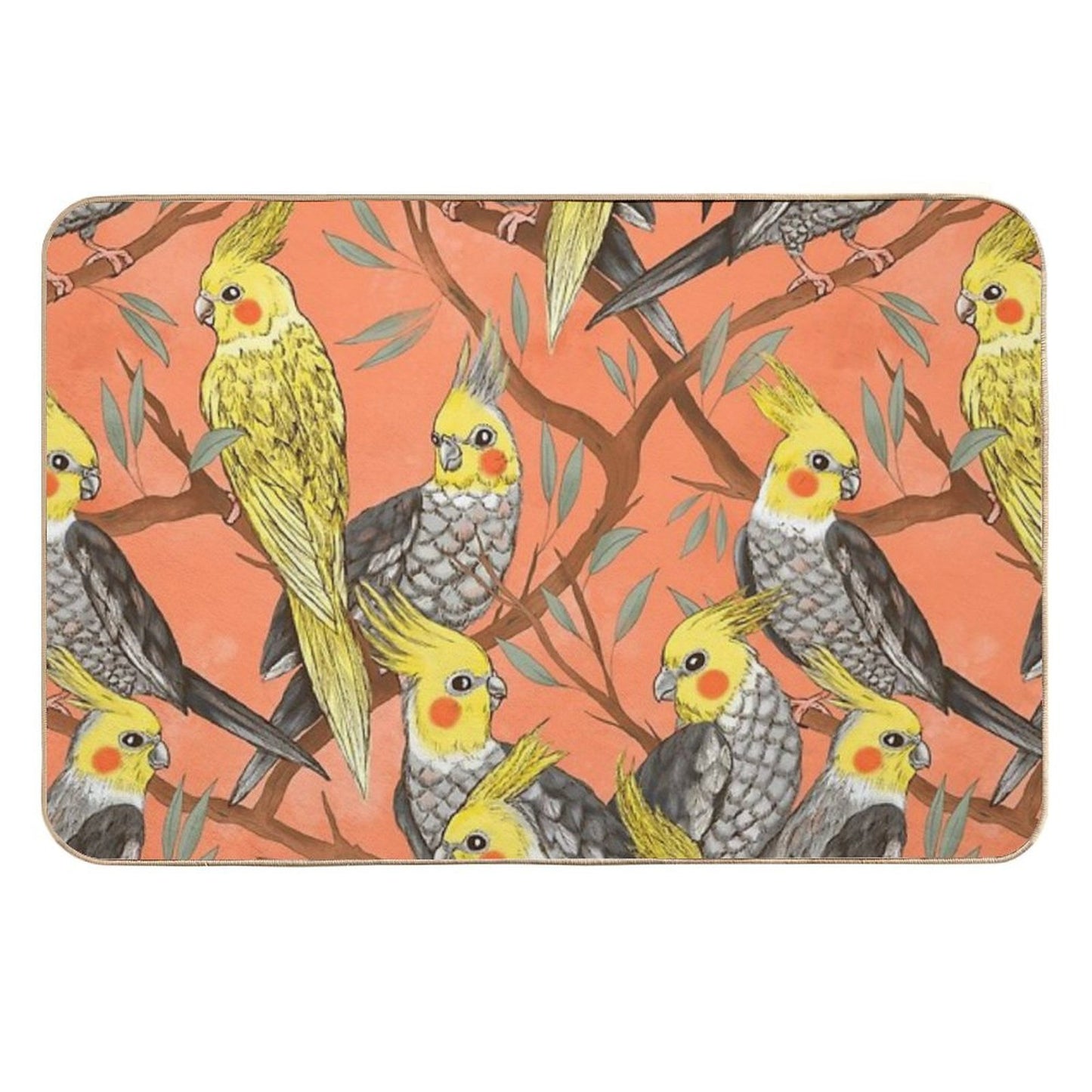 Cockatiel Fun Long-Lasting Bath Mat