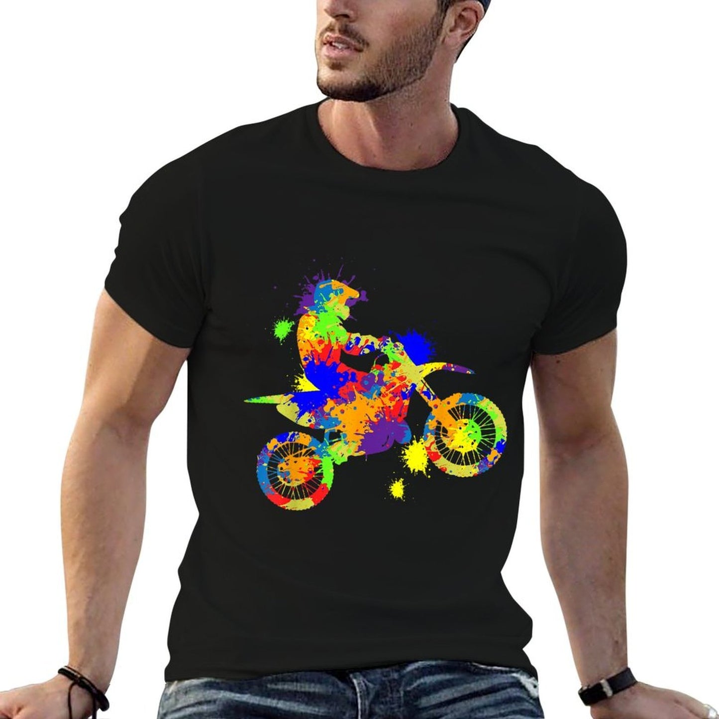Dirt Bike Rider Motocross Enduro Dirt Biking Boys Polyester Blend T-Shirt