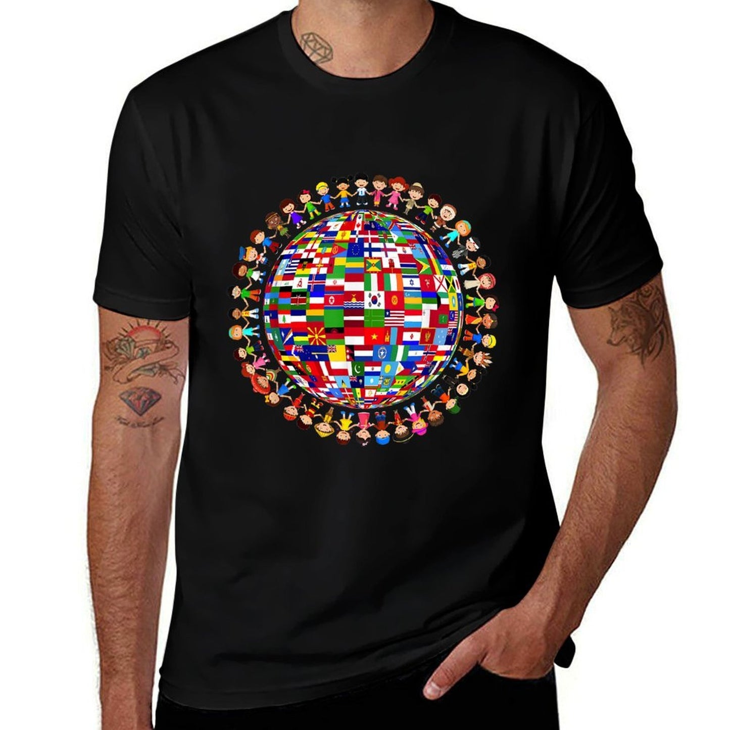 National Flags Circle World Peace International Day Of Peace Breathable T-Shirt