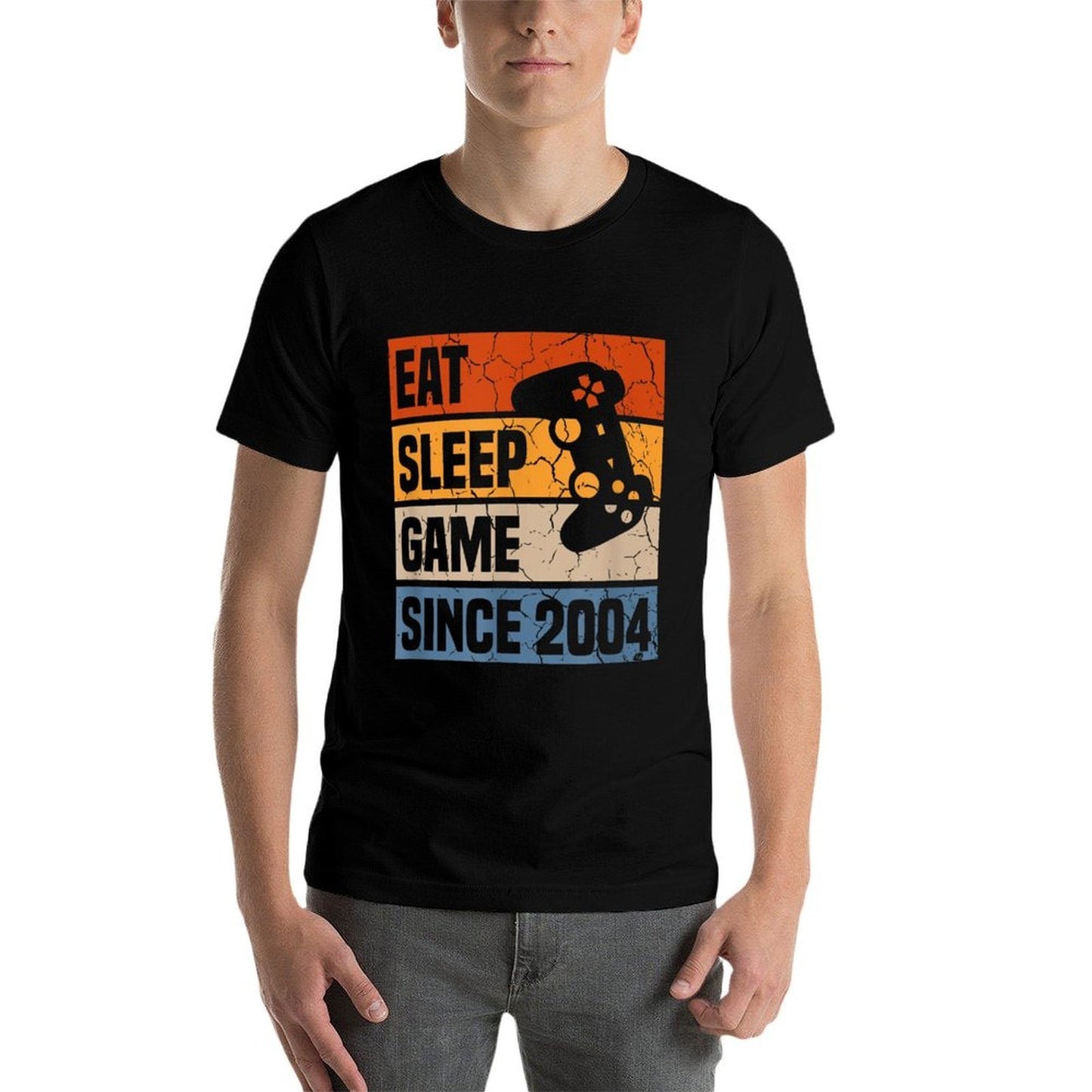 21 Years Eat Sleep Game Since 2004 Gaming 21st Birthday Versatile T-Shirt