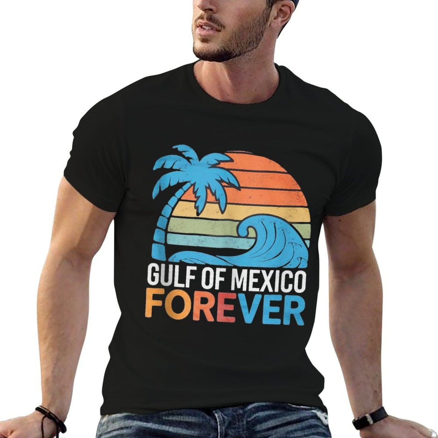 Gulf of Mexico Forever Gulf Of USA America 2025 Retro Funny Eco-friendly Material T-Shirt