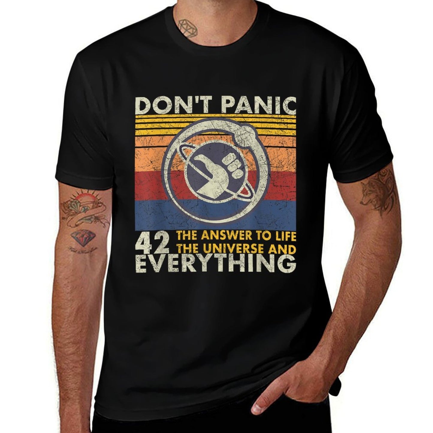 42 Answer to All Questions - Life Universe Everything Tagless Design T-Shirt