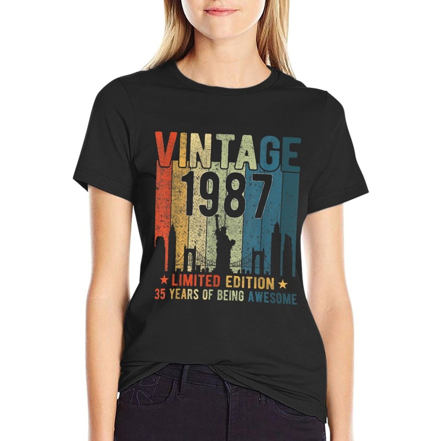 35 Year Old Gifts Vintage 1987 Limited Edition 35th Birthday Relaxed-fit T-Shirt